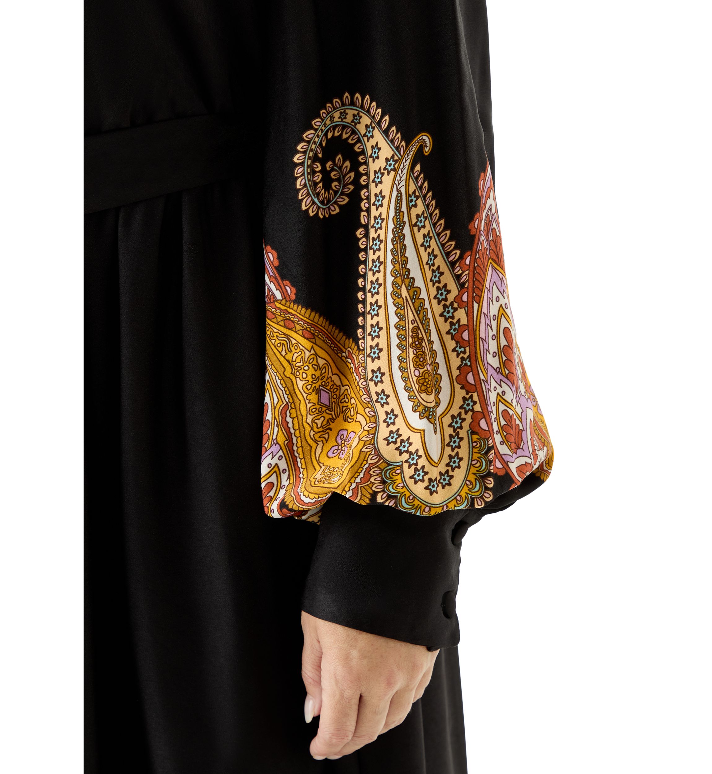  Plus Size Long Sleeve Fit-and-Flare Dress