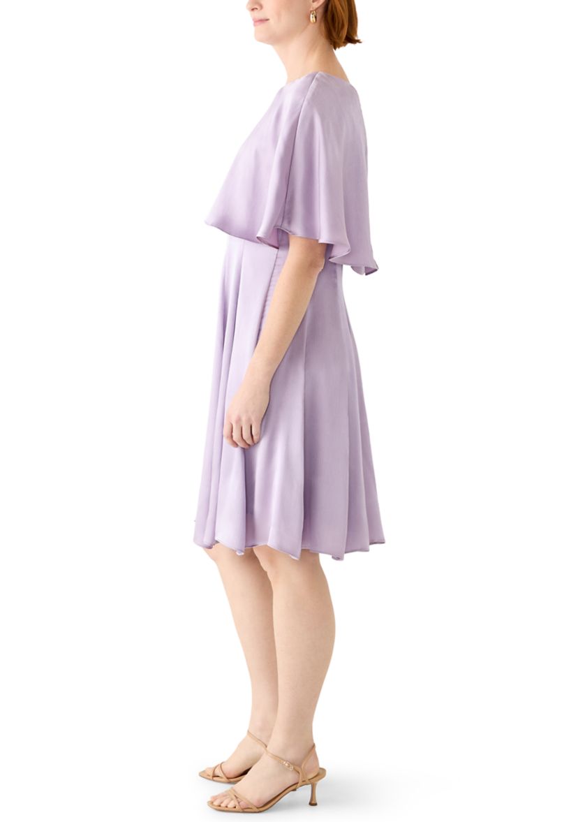 capelet dress Maison Tara Women's Dress, 10 TOP 10 BEST Bridesmaid dres hand ruching on the Color:Black*
