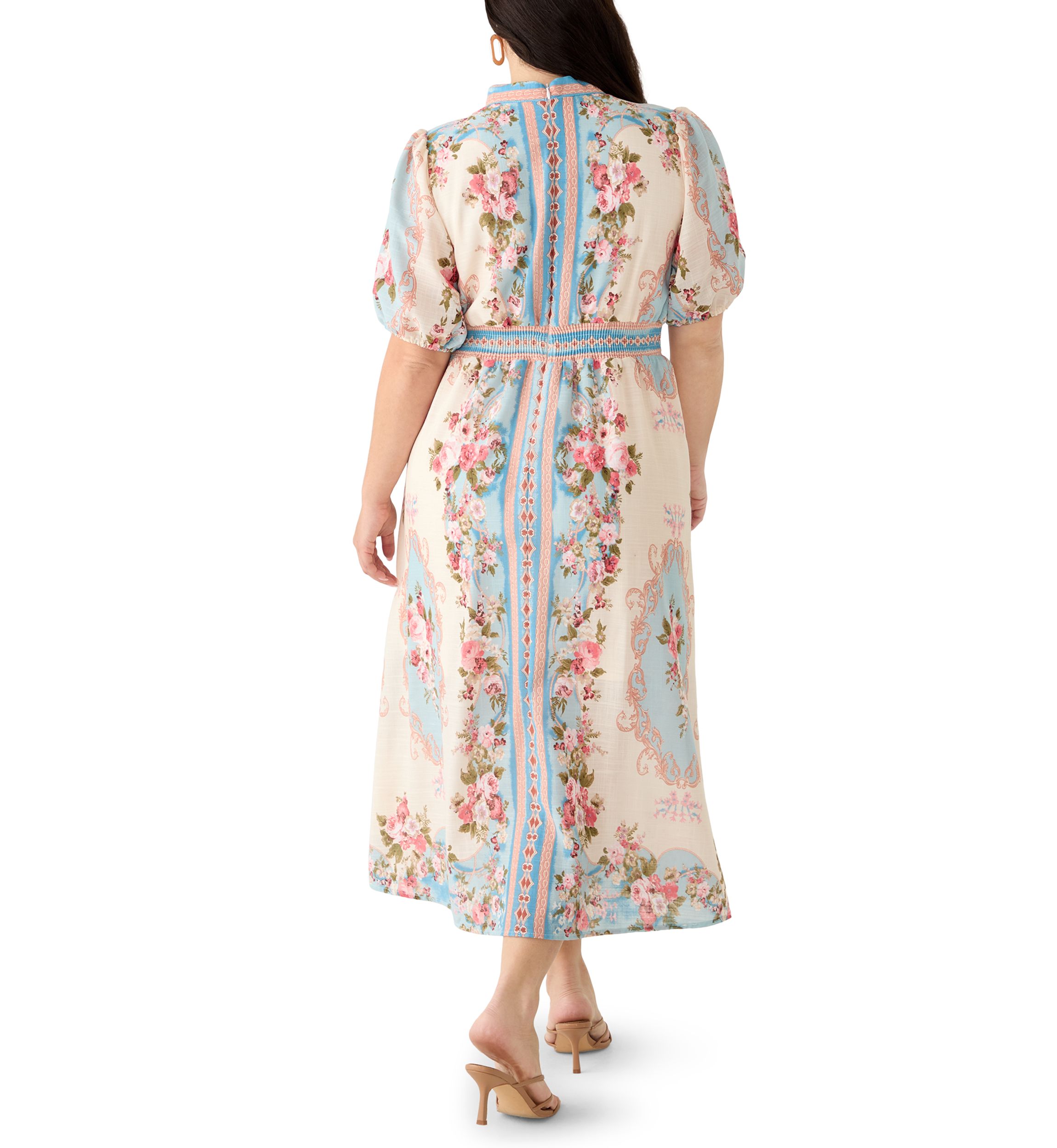 Maison Tara Plus Size Linen Belted Maxi Dress | Belk