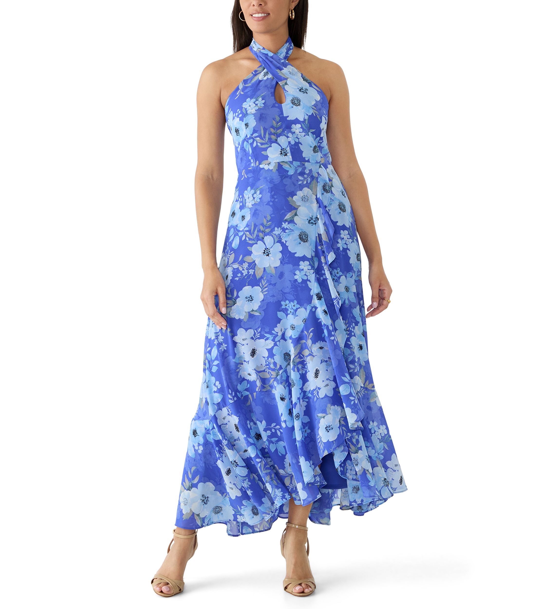 belk light blue dress English Factory