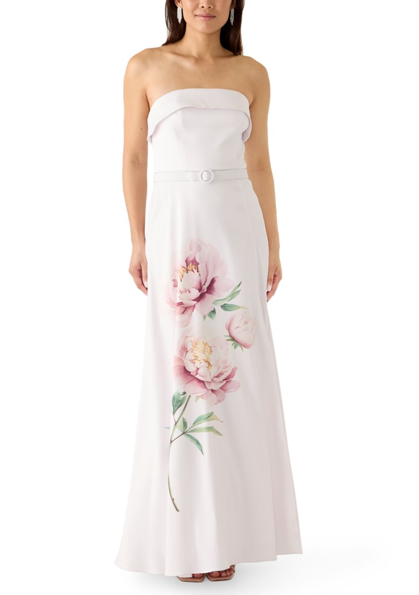 women's pleated dress Mac Duggal Women's Long Sleeve Pleated Charmeuse Handkerchief Dress