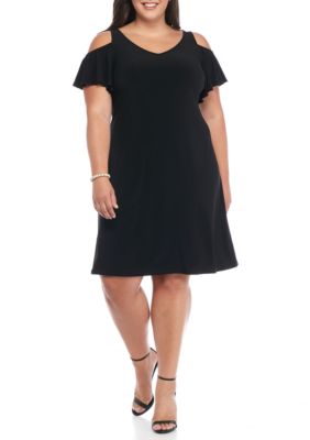 MSK Plus Size Cold Shoulder Shift Dress - Belk.com