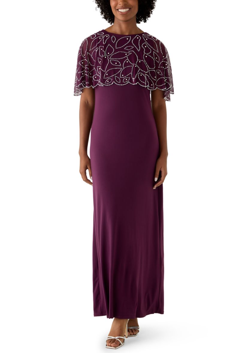 Womens Short Sleeve Mock Neck Print Dress