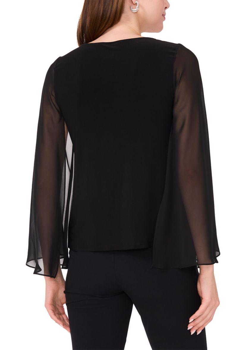 Womens Pearl Embellished Solid Top