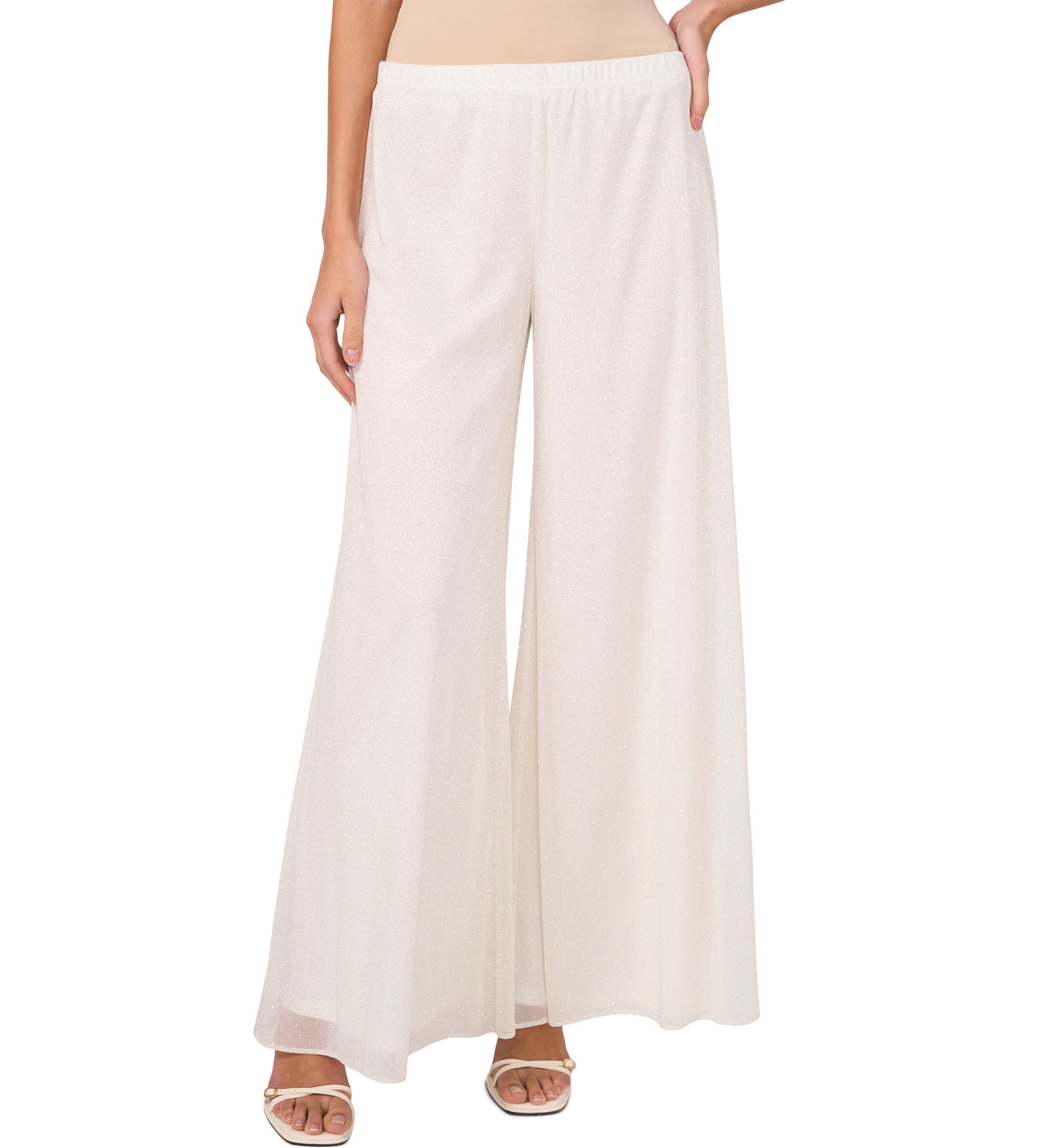 Womens Solid Mesh Pants
