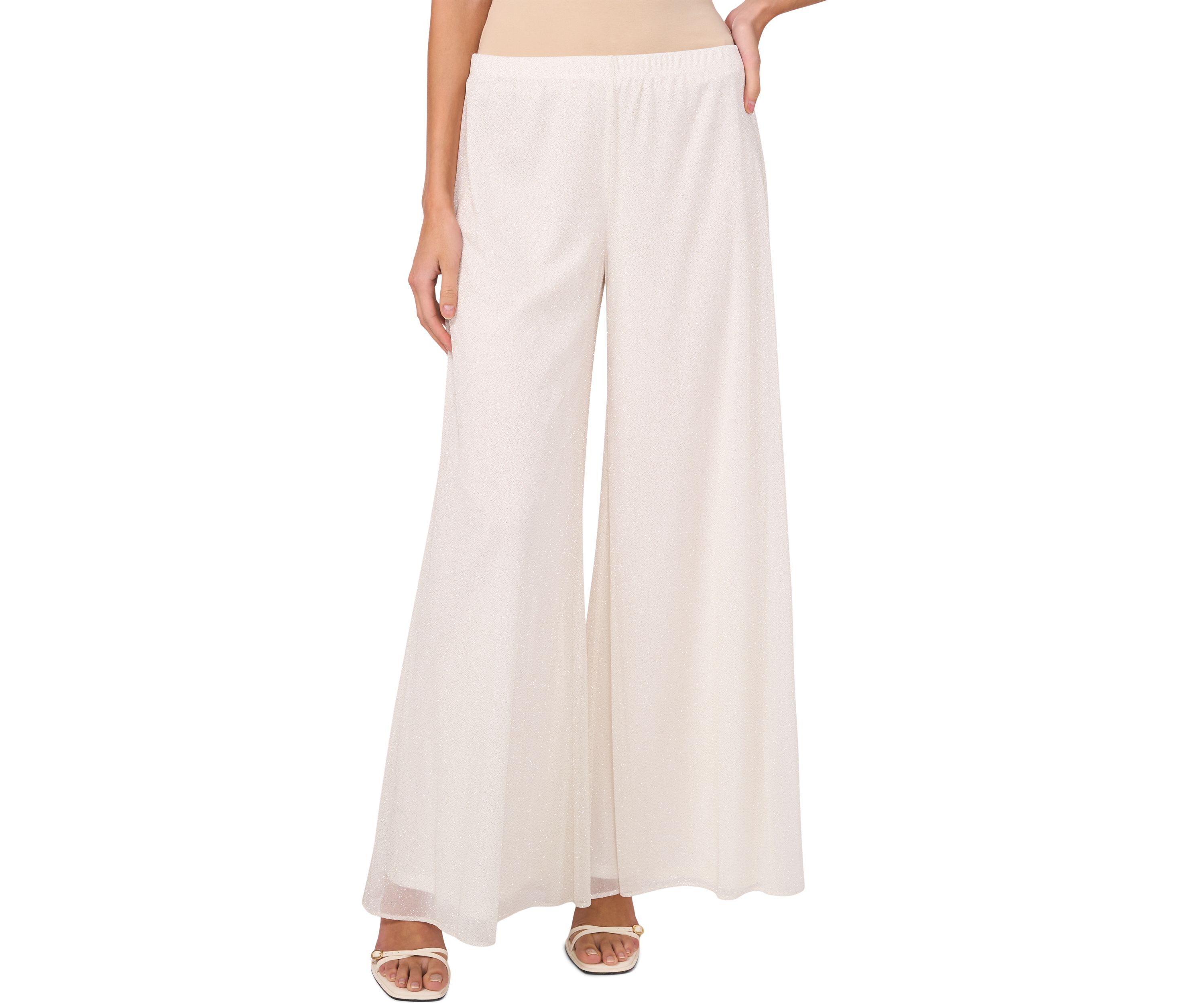 Womens Solid Mesh Pants