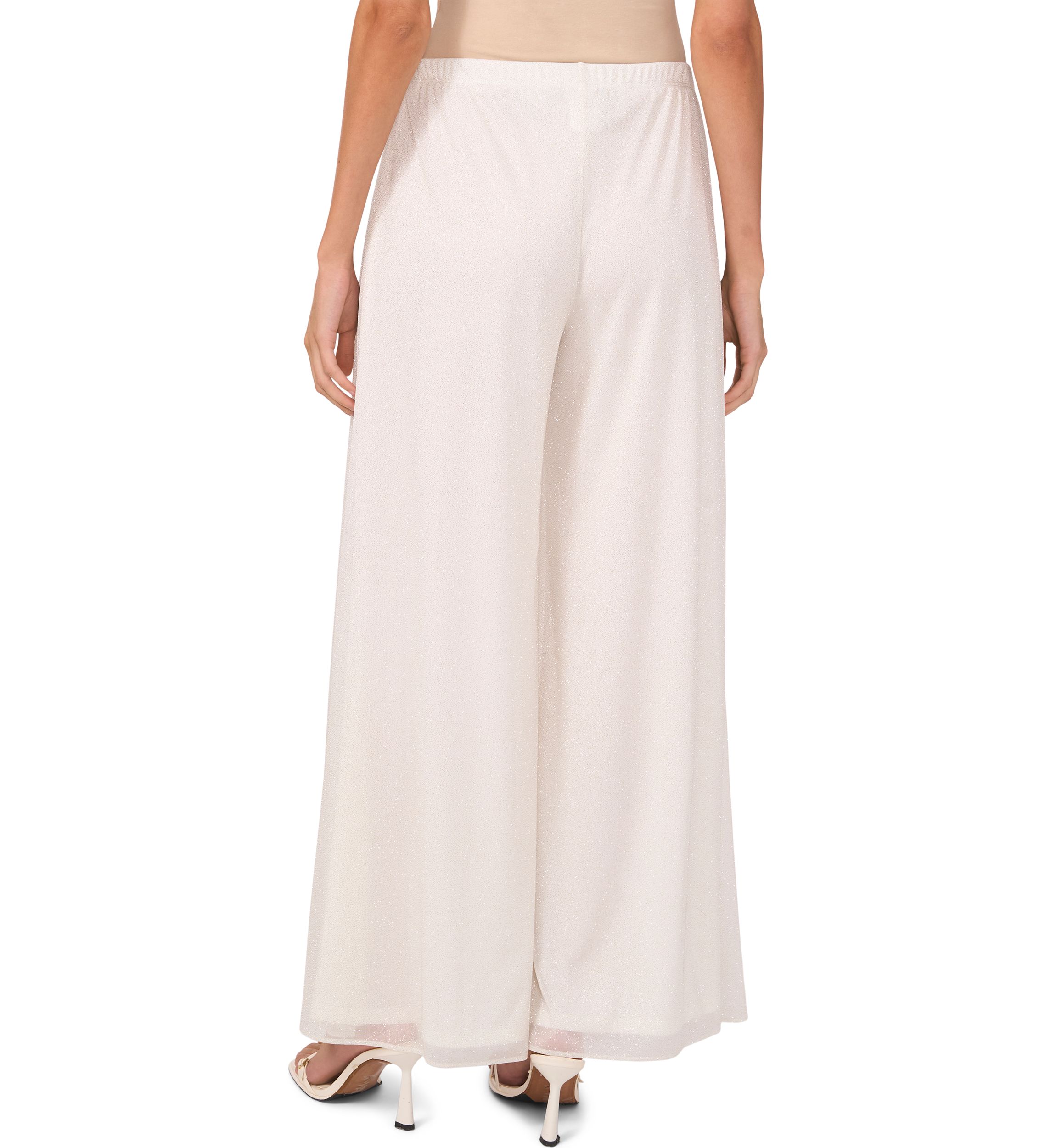 Womens Solid Mesh Pants