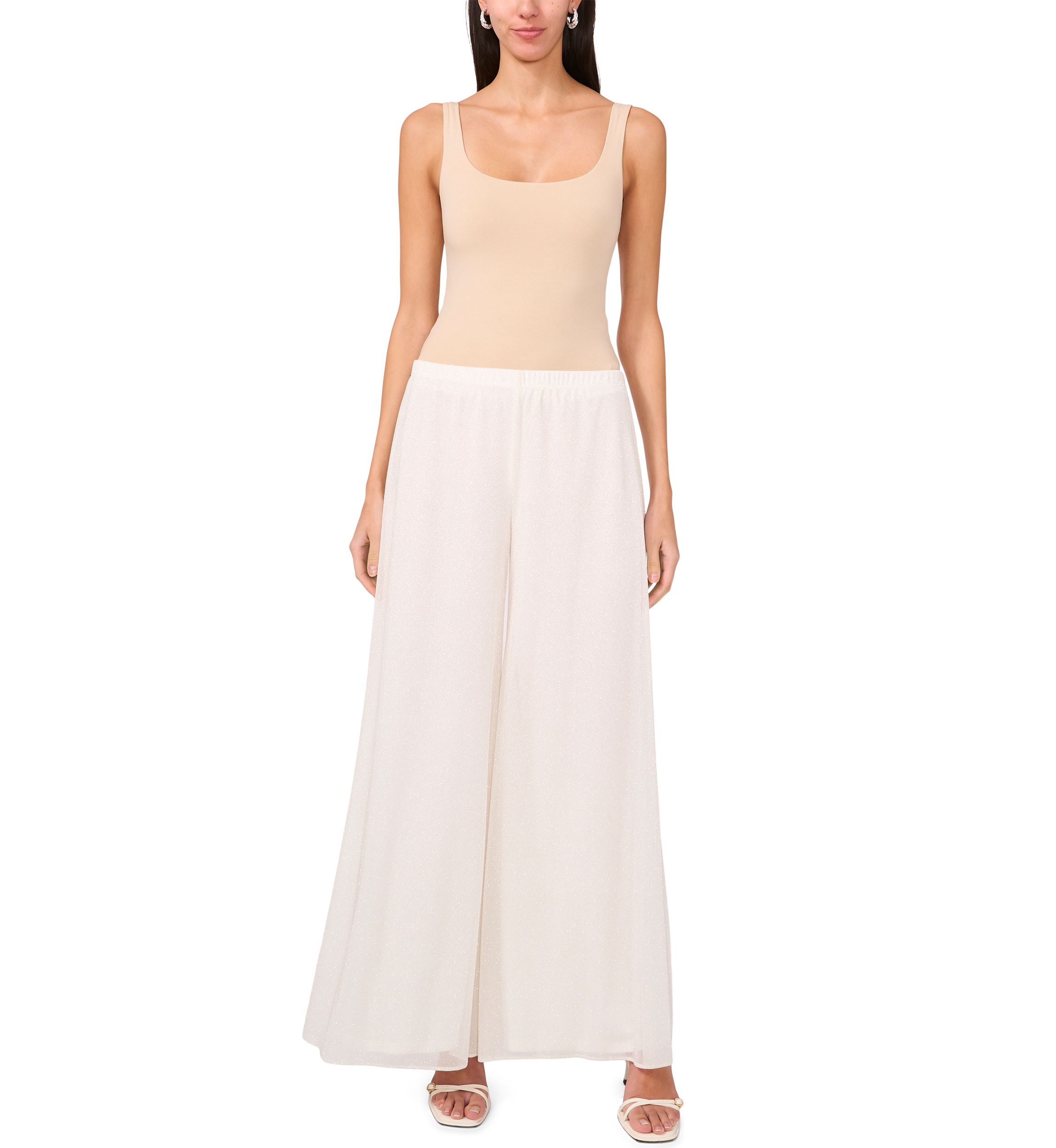 Womens Solid Mesh Pants