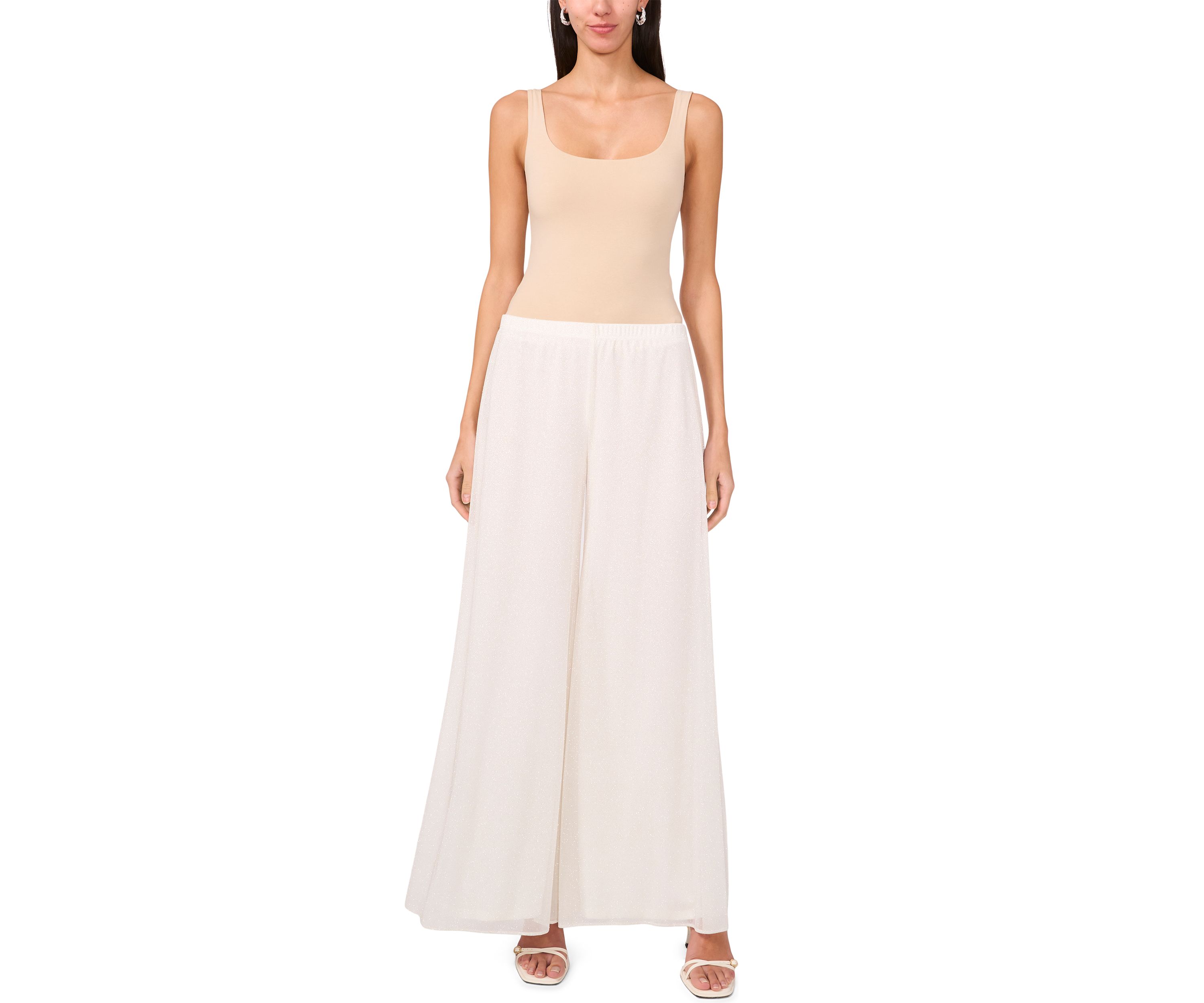 Womens Solid Mesh Pants