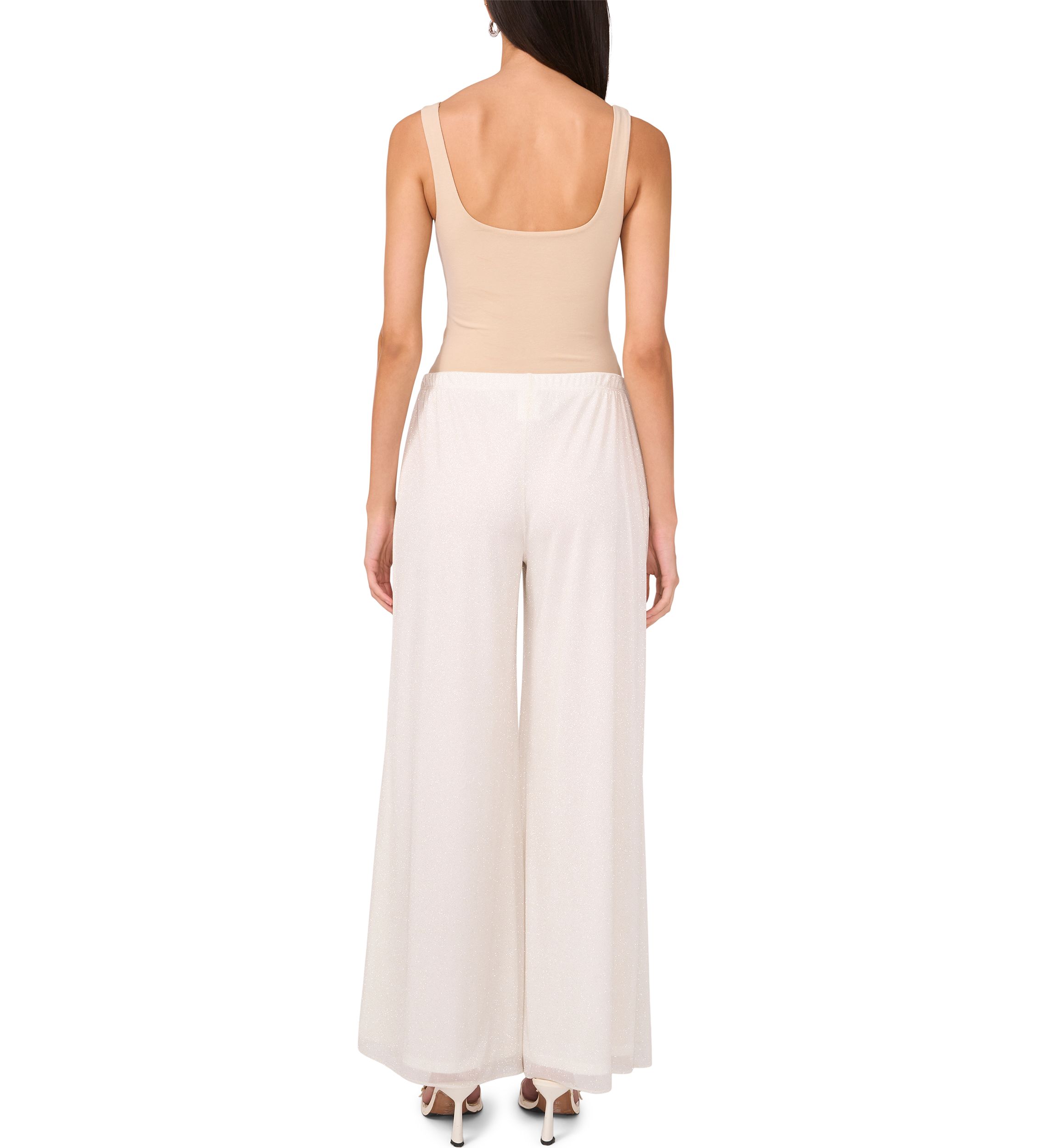 Womens Solid Mesh Pants