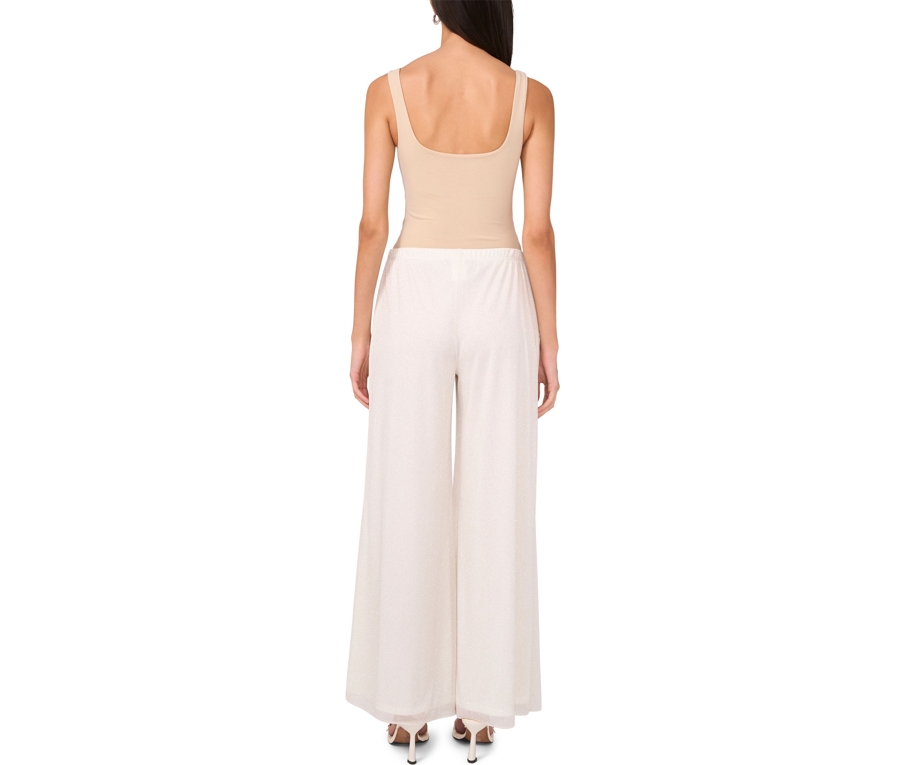 Womens Solid Mesh Pants