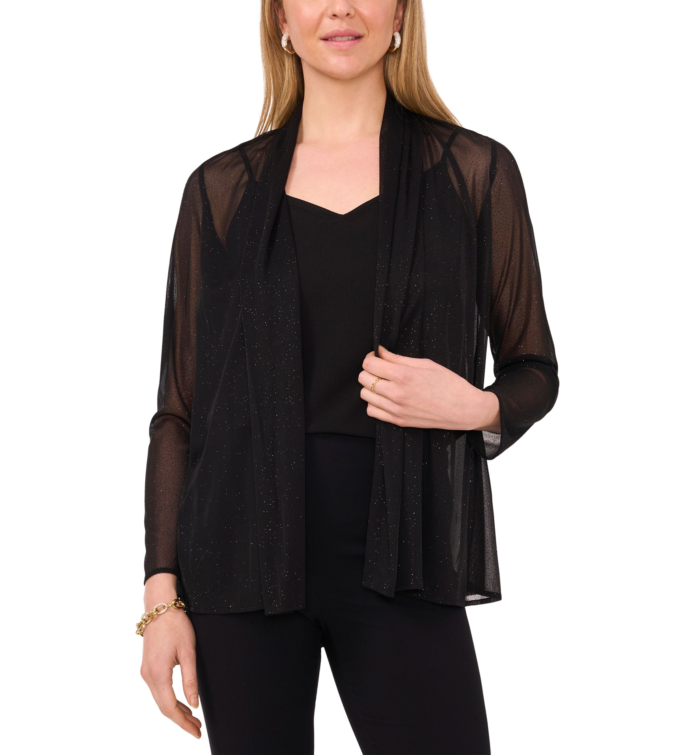 Open Front Glitter Jacket