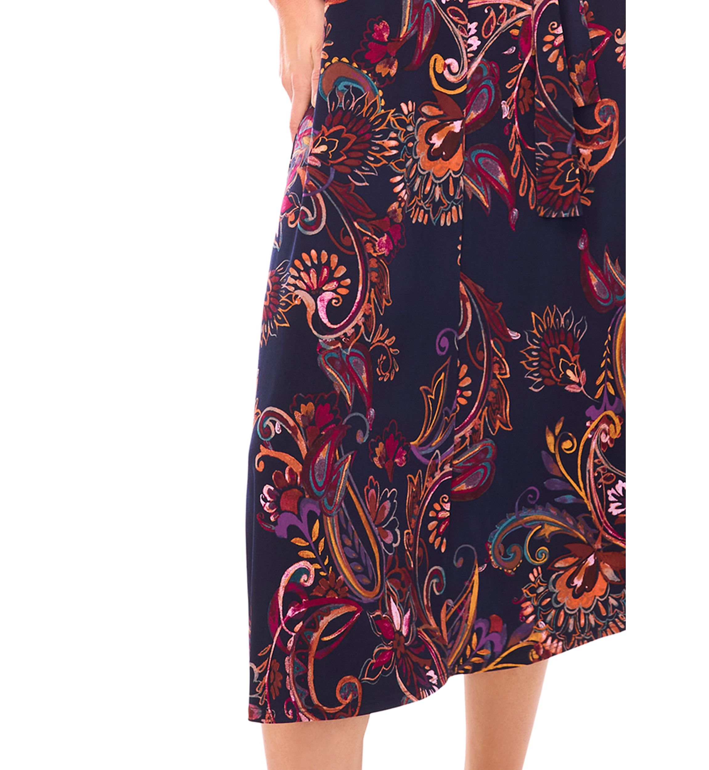 Womens Short Sleeve Tie Midi Dress
