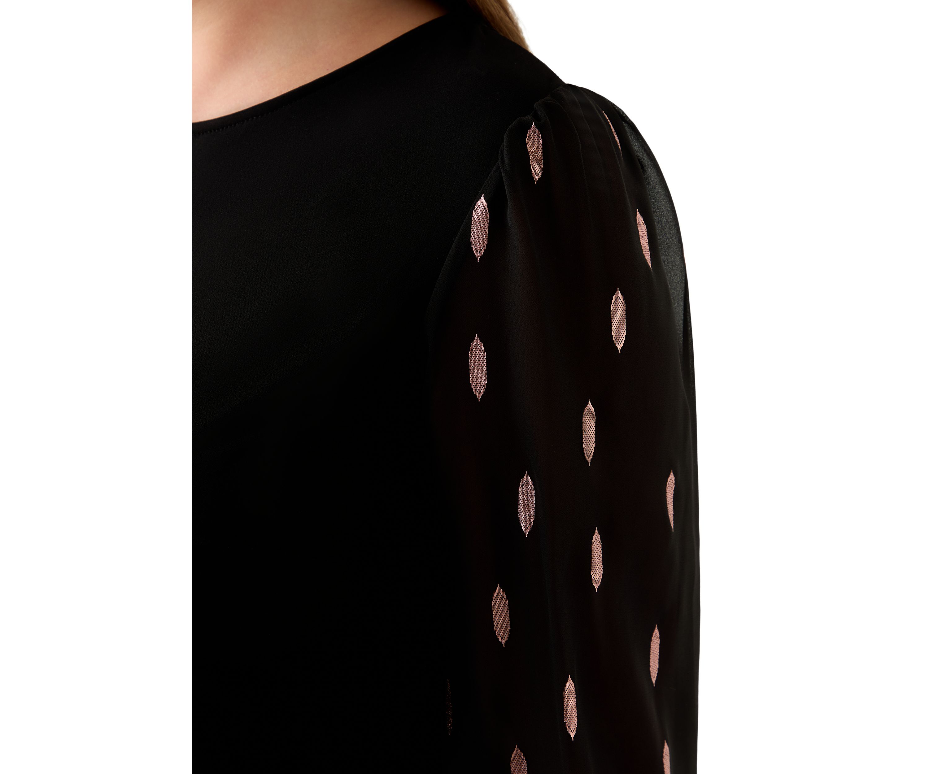 Plus Size Foil A-Line Dress