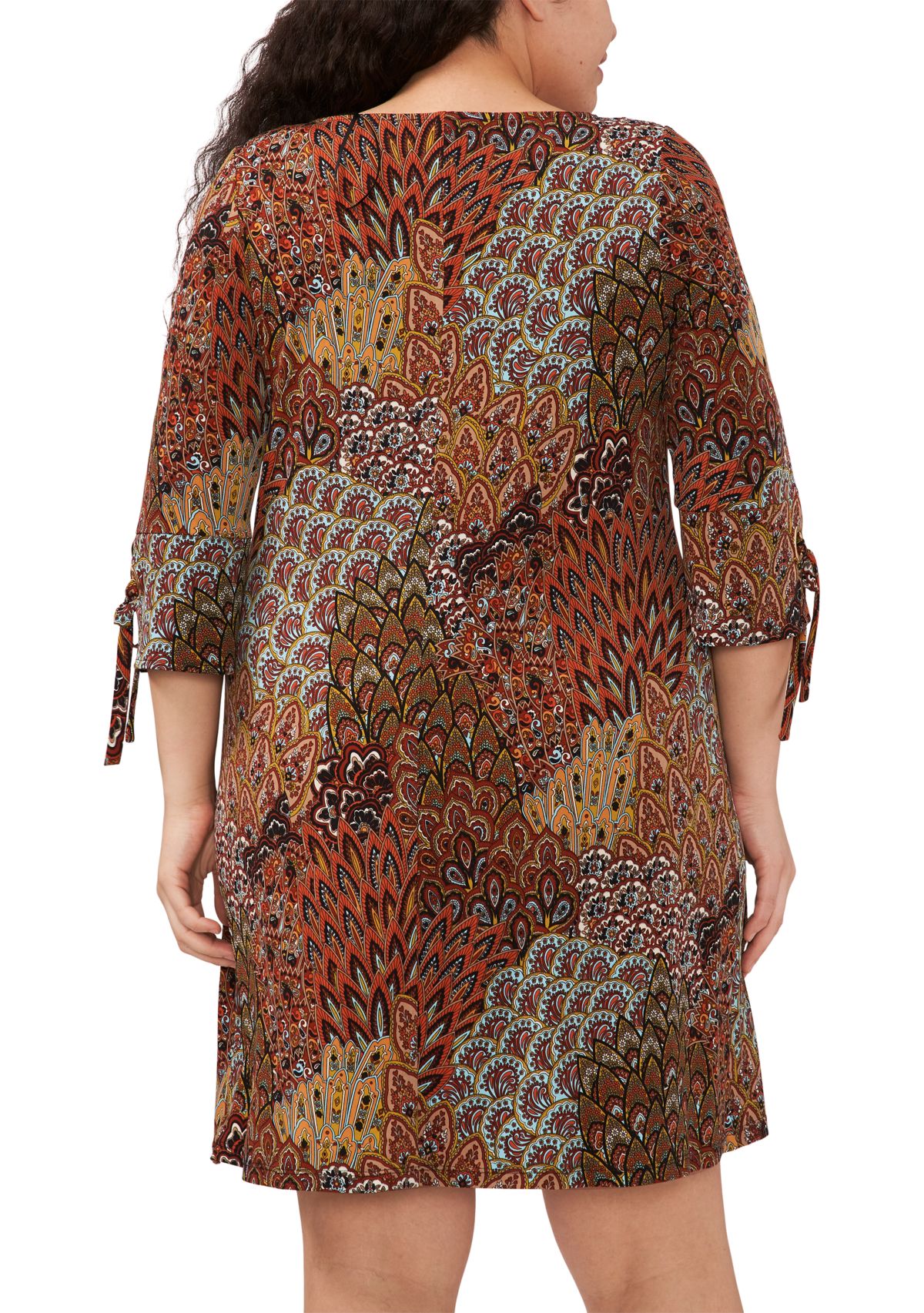Plus Size Printed A-Line Dress