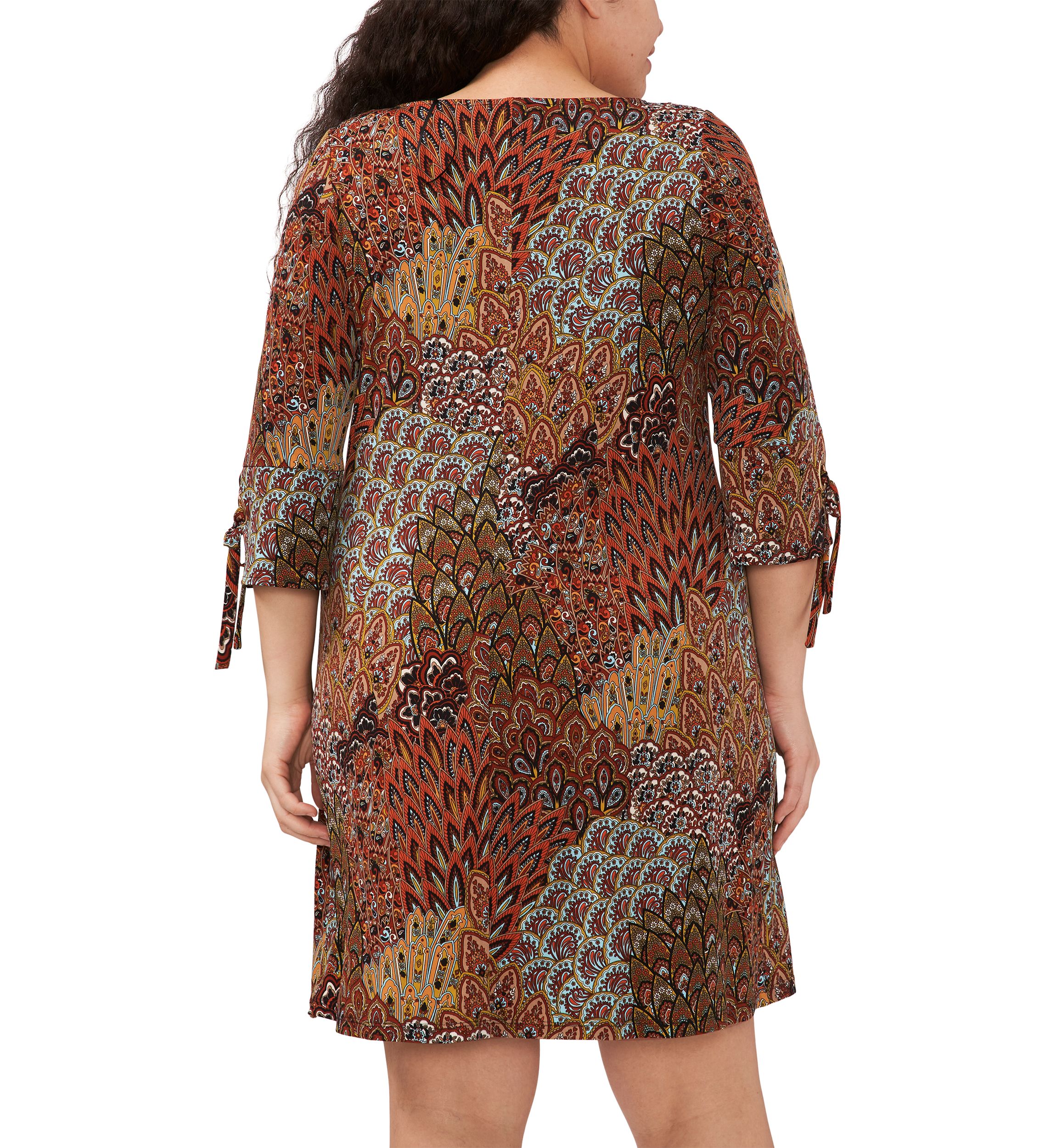 Plus Size Printed A-Line Dress