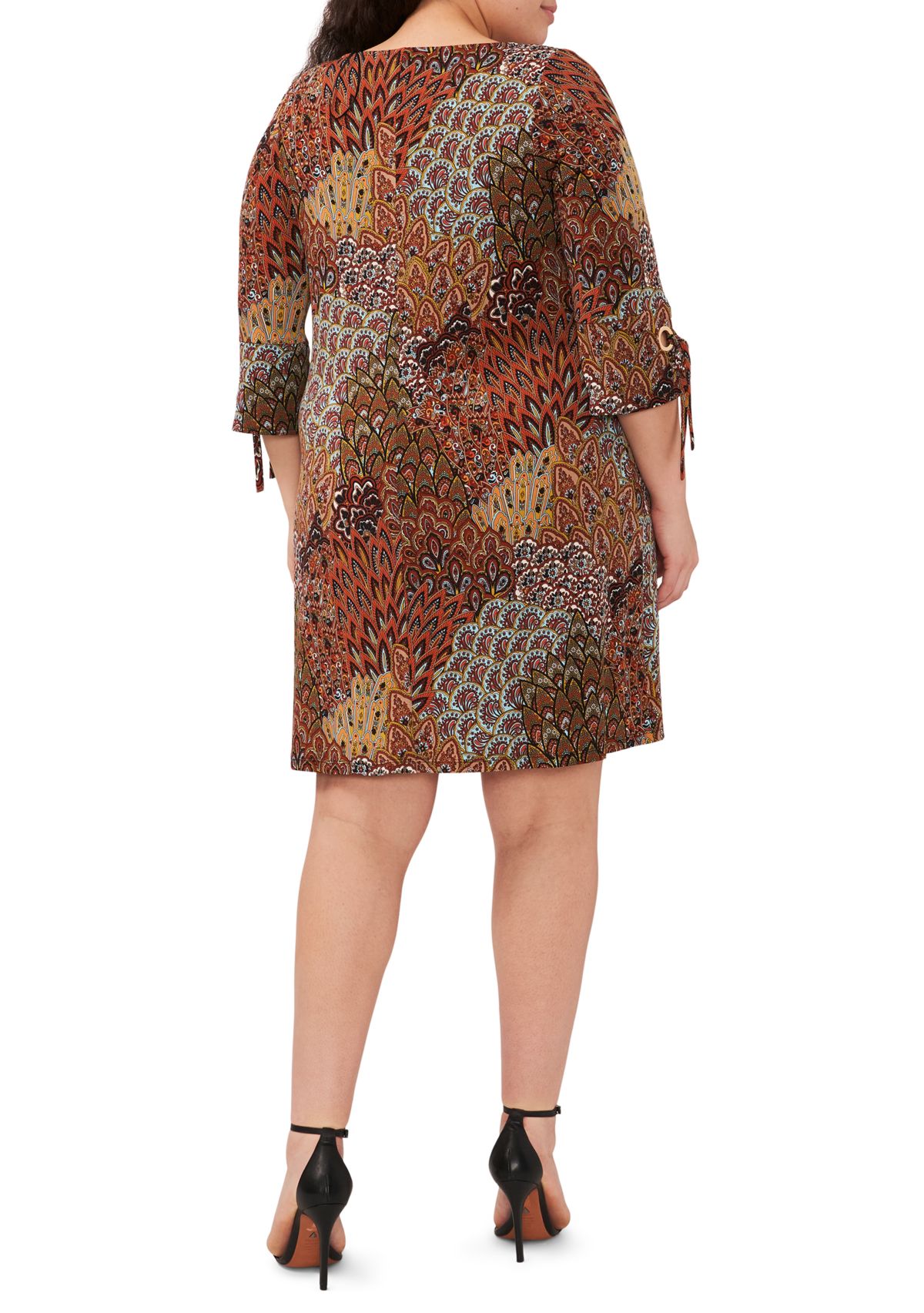 Plus Size Printed A-Line Dress