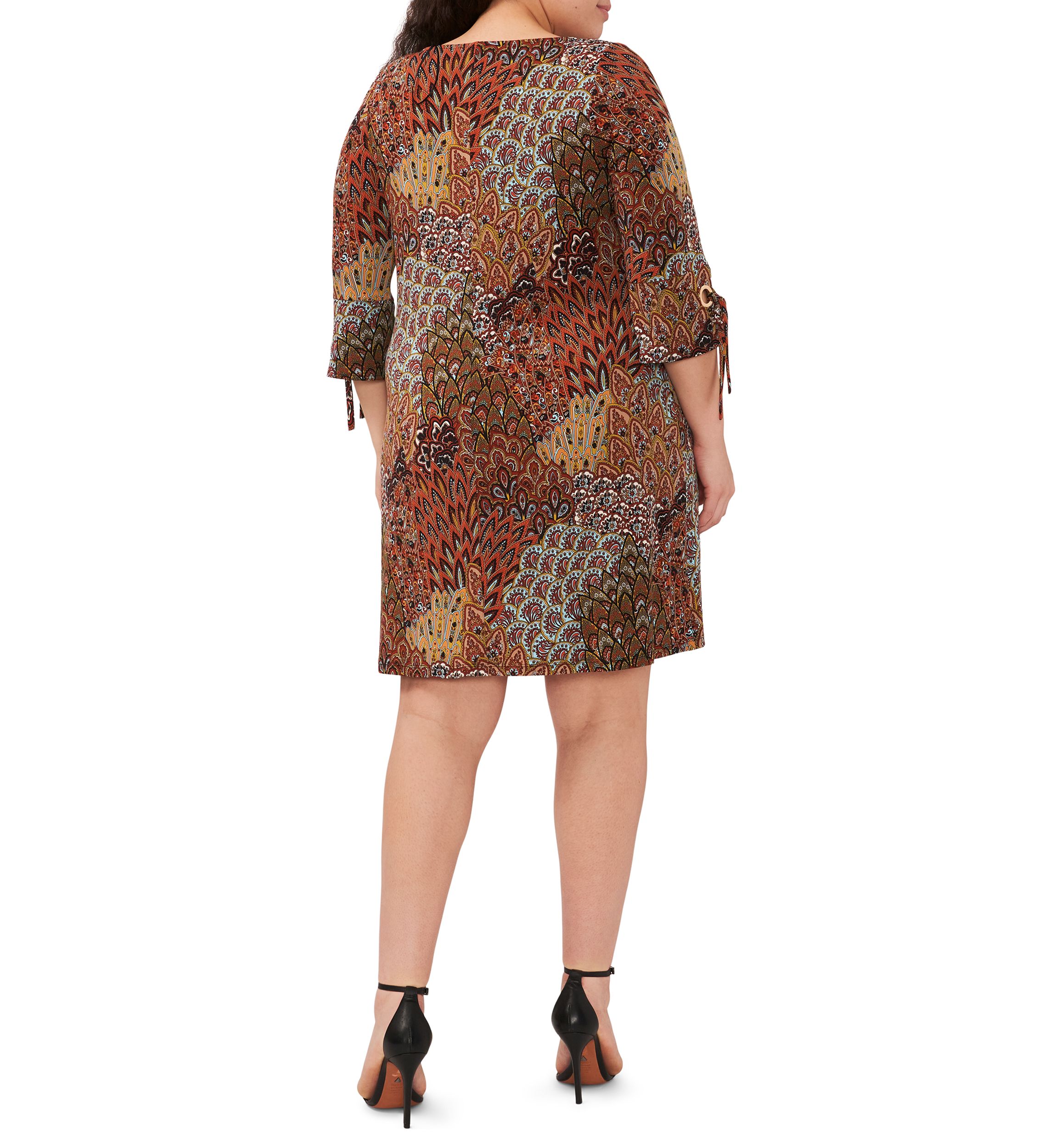 Plus Size Printed A-Line Dress