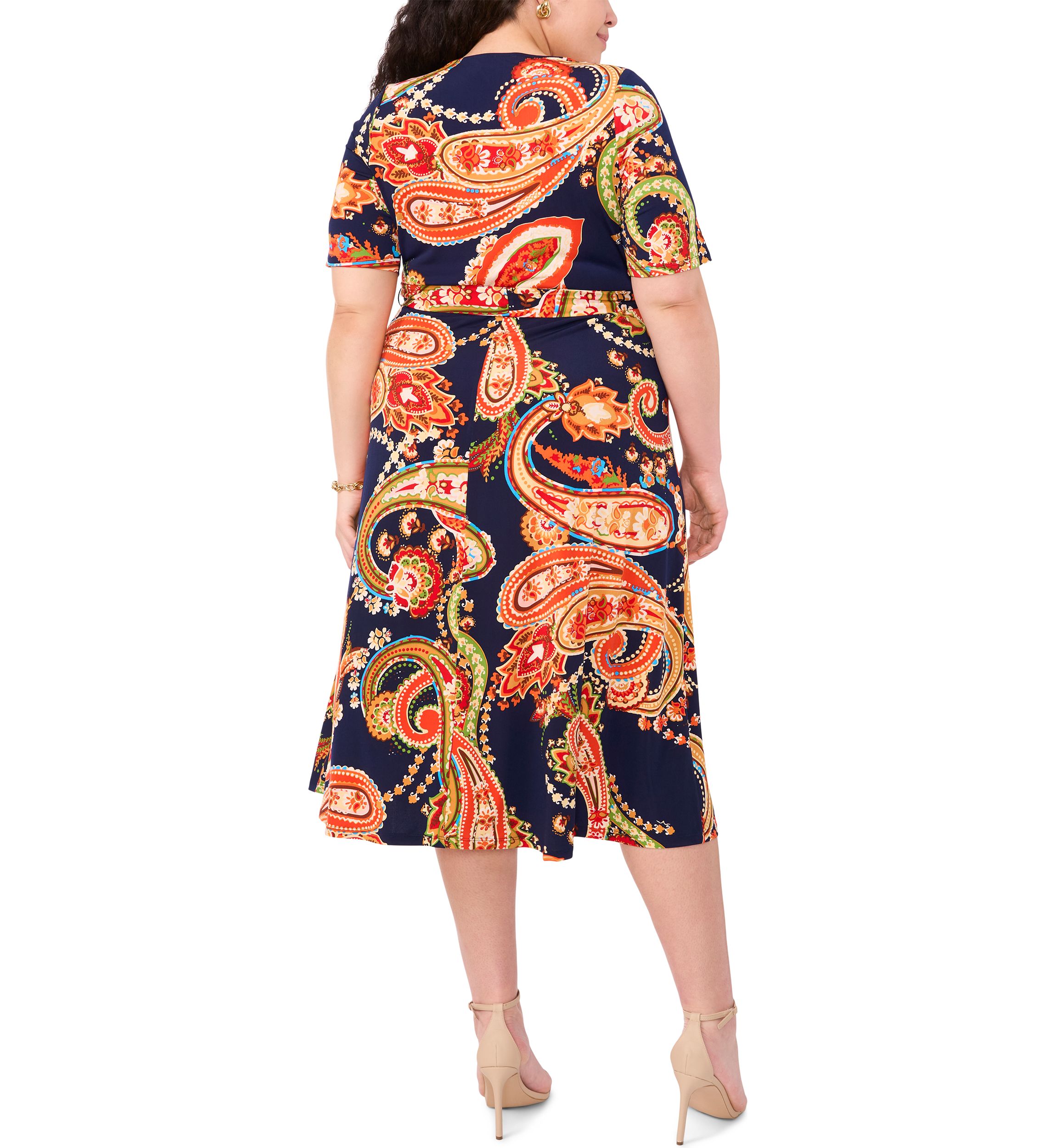 Plus Size Paisley Print Dress