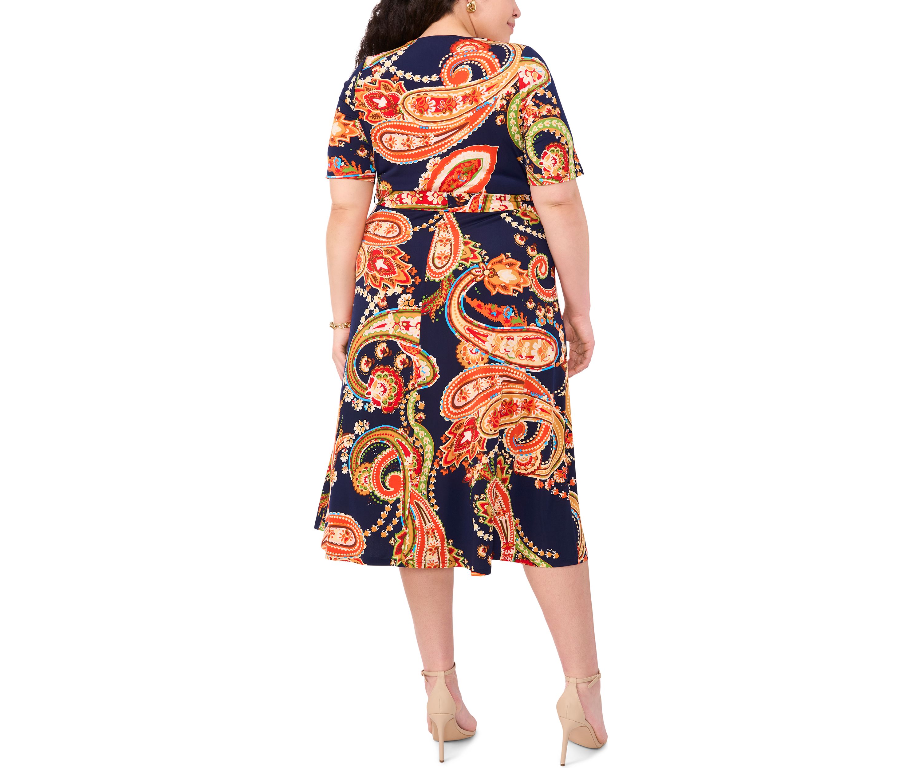 Plus Size Paisley Print Dress