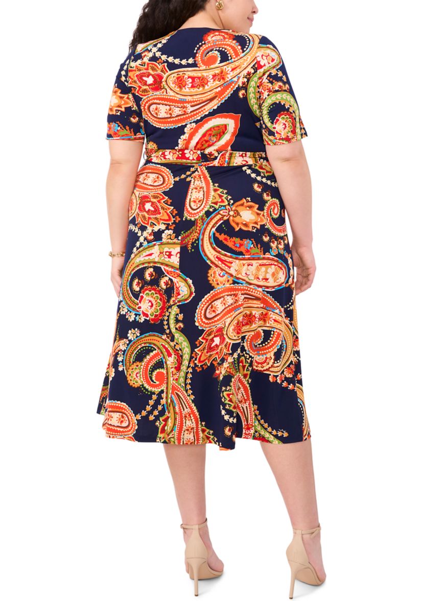 Plus Size Paisley Print Dress