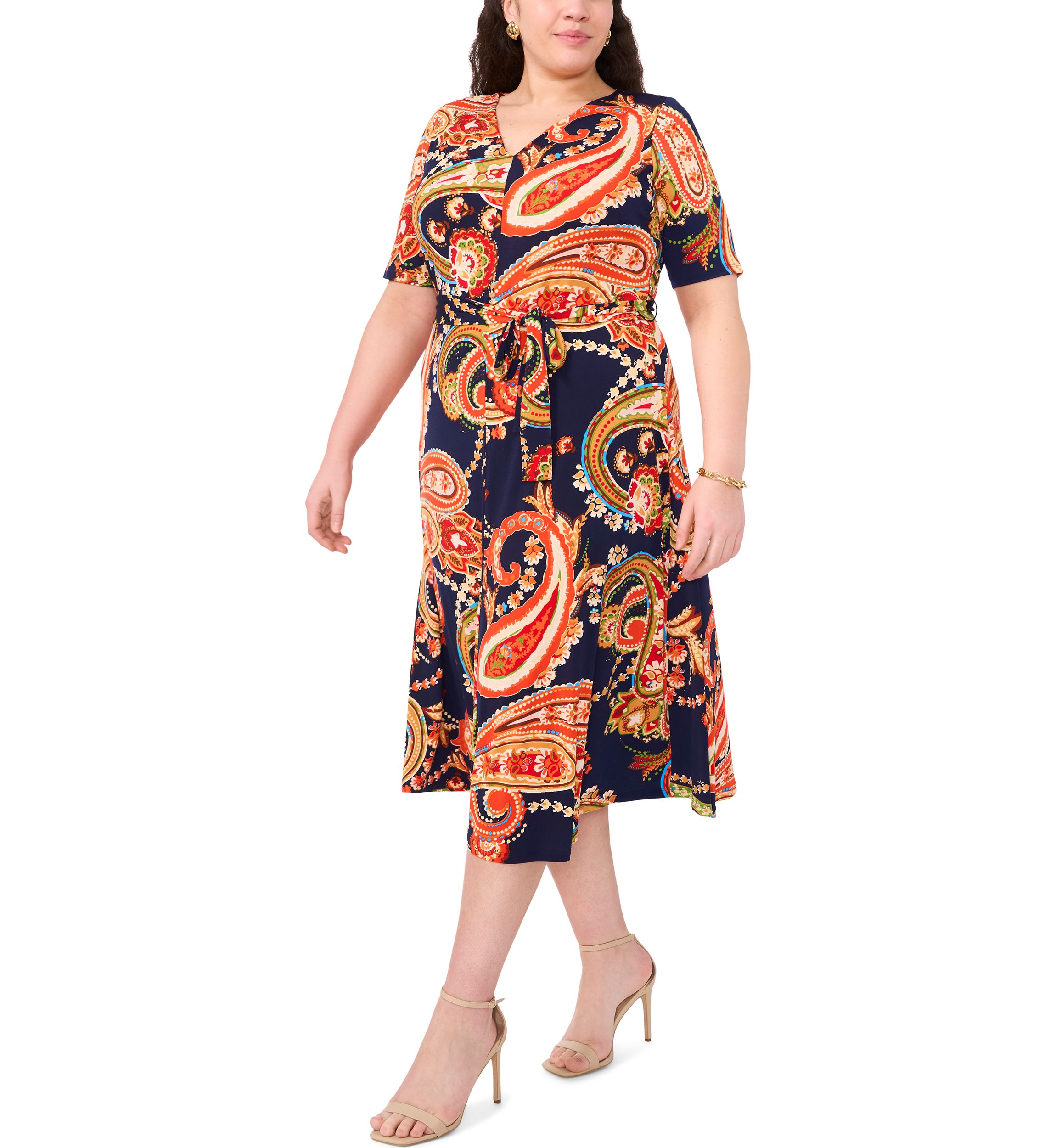 Plus Size Paisley Print Dress
