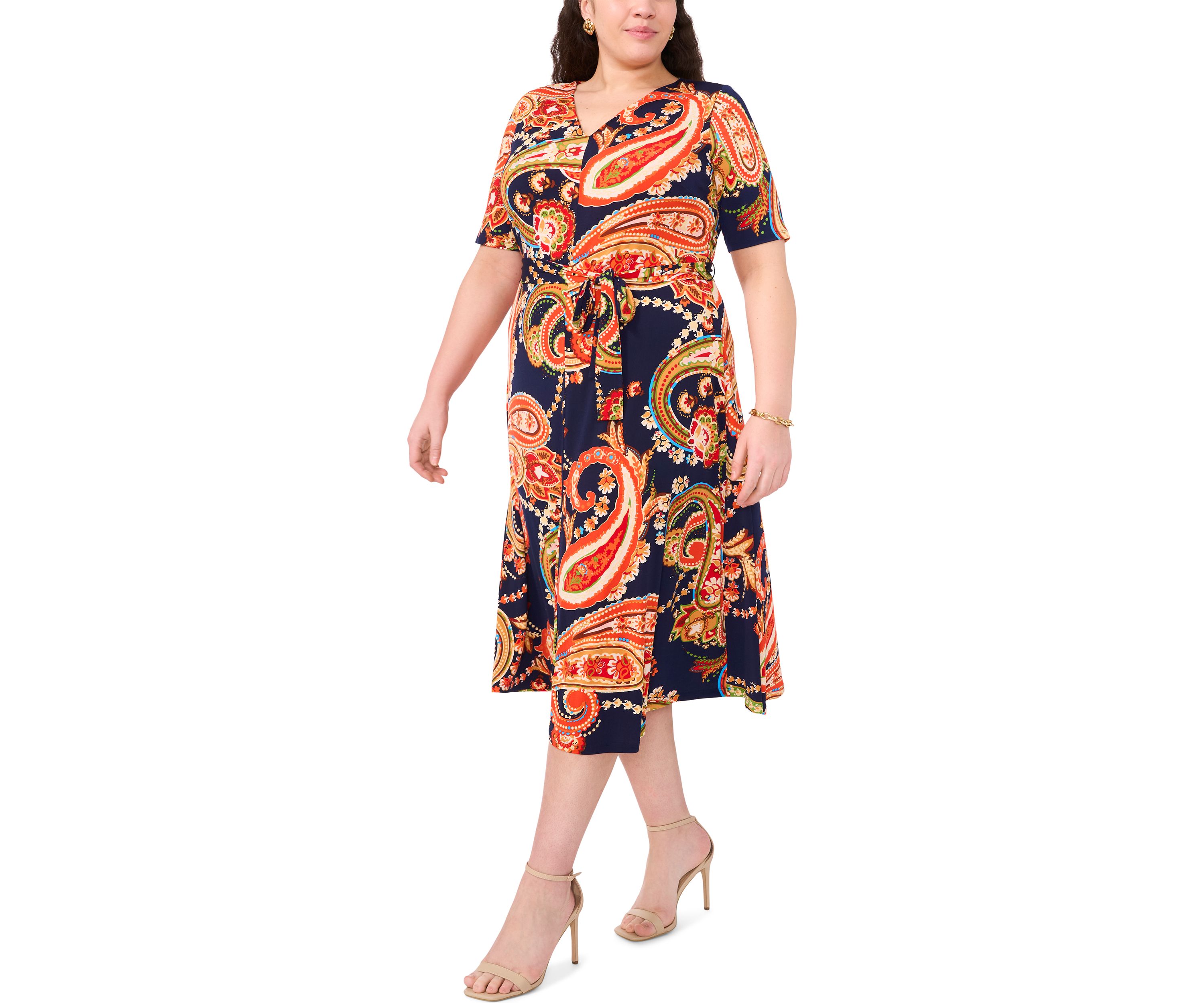 Plus Size Paisley Print Dress