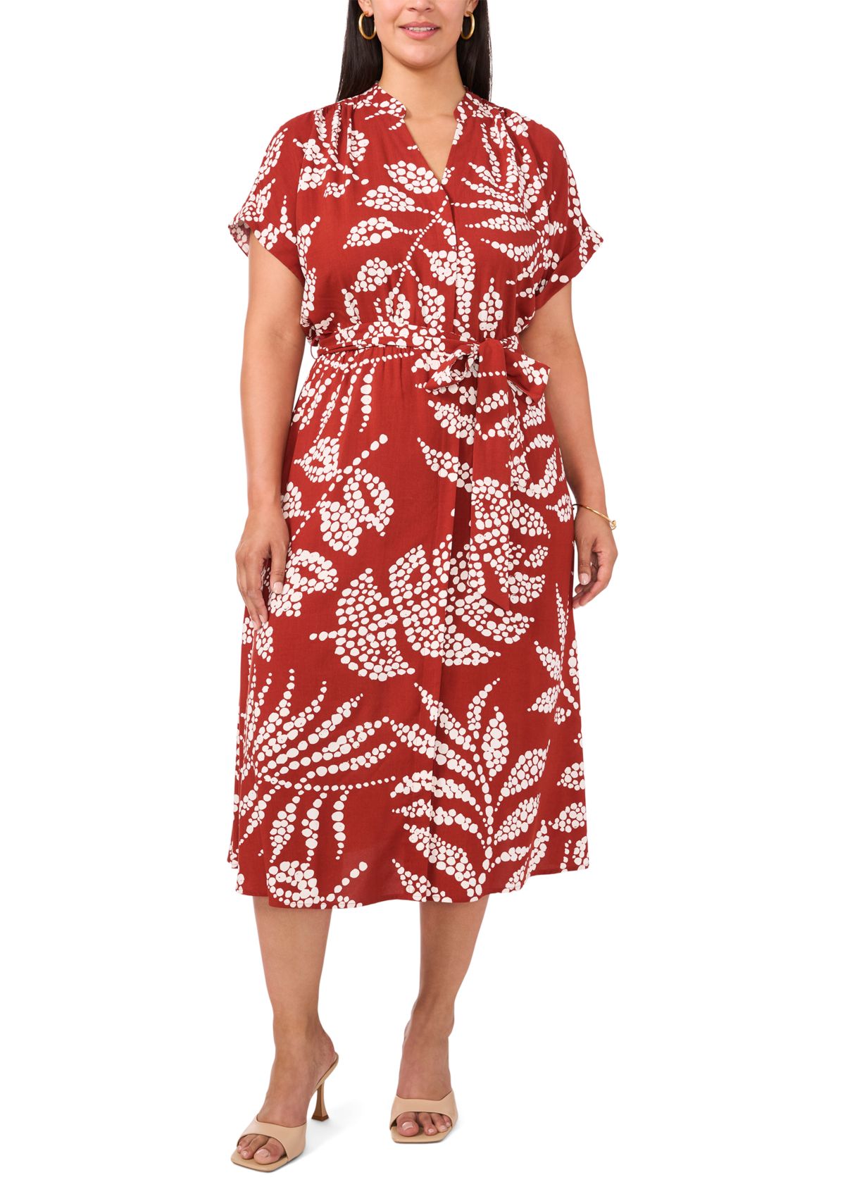 Plus Size V-Neck Maxi Dress
