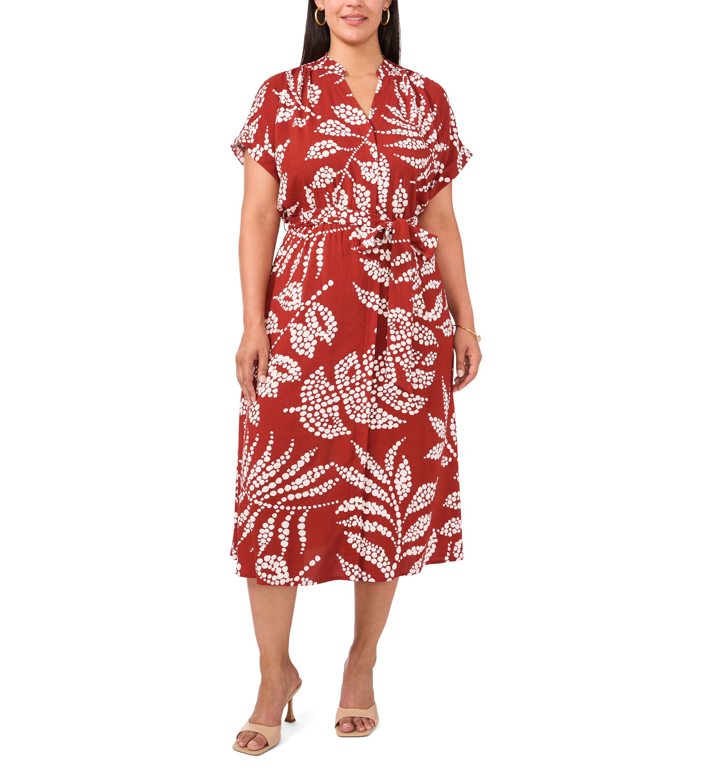 Plus Size V-Neck Maxi Dress