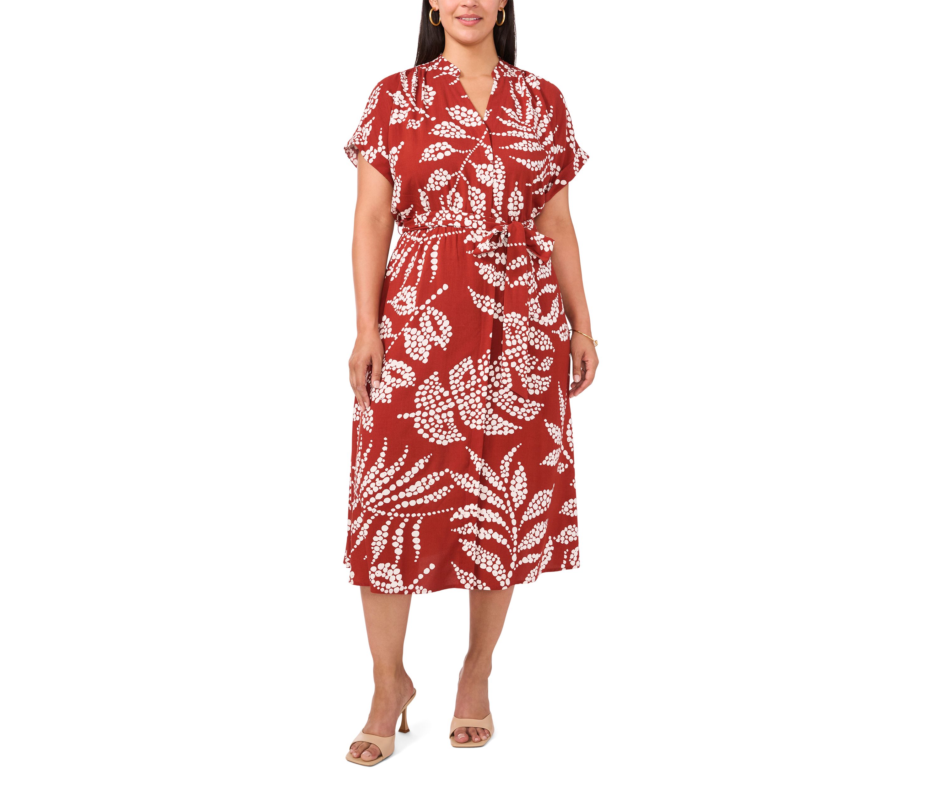 Plus Size V-Neck Maxi Dress