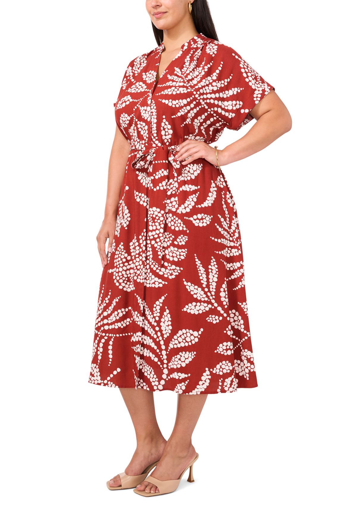 Plus Size V-Neck Maxi Dress