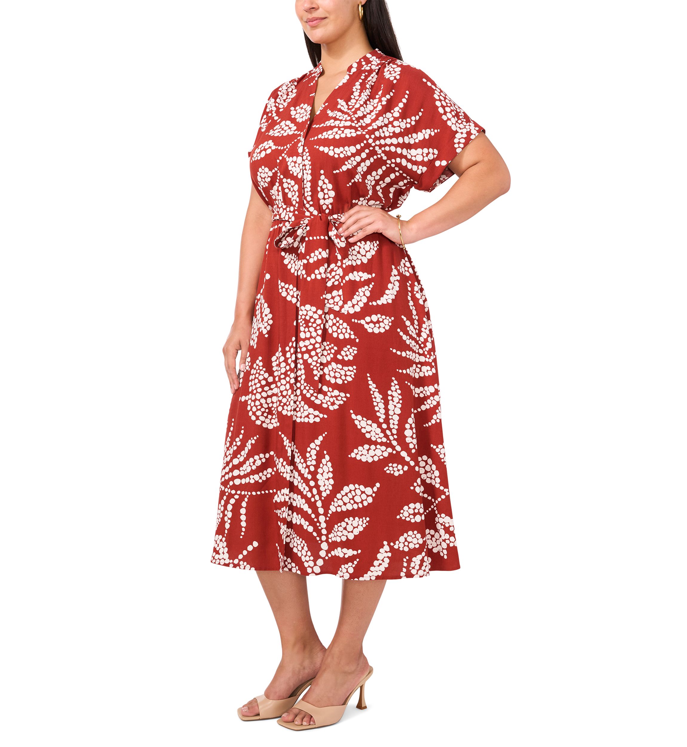 Plus Size V-Neck Maxi Dress