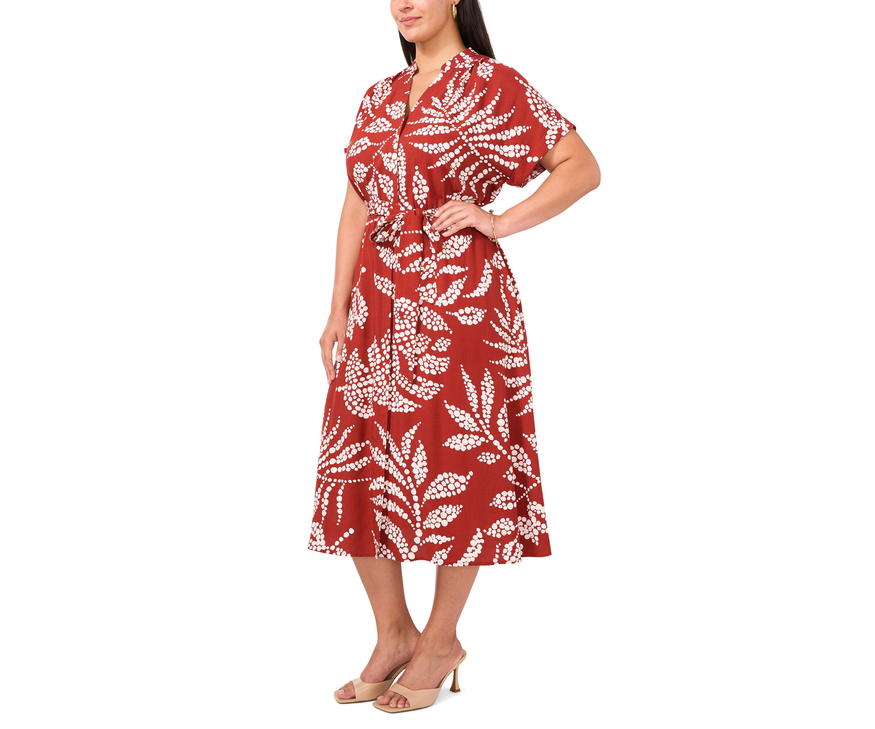 Plus Size V-Neck Maxi Dress