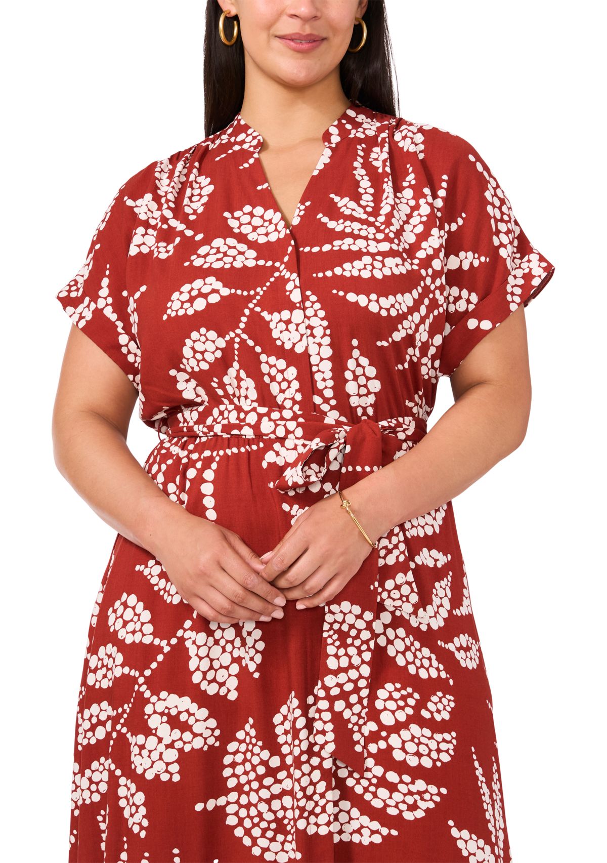 Plus Size V-Neck Maxi Dress