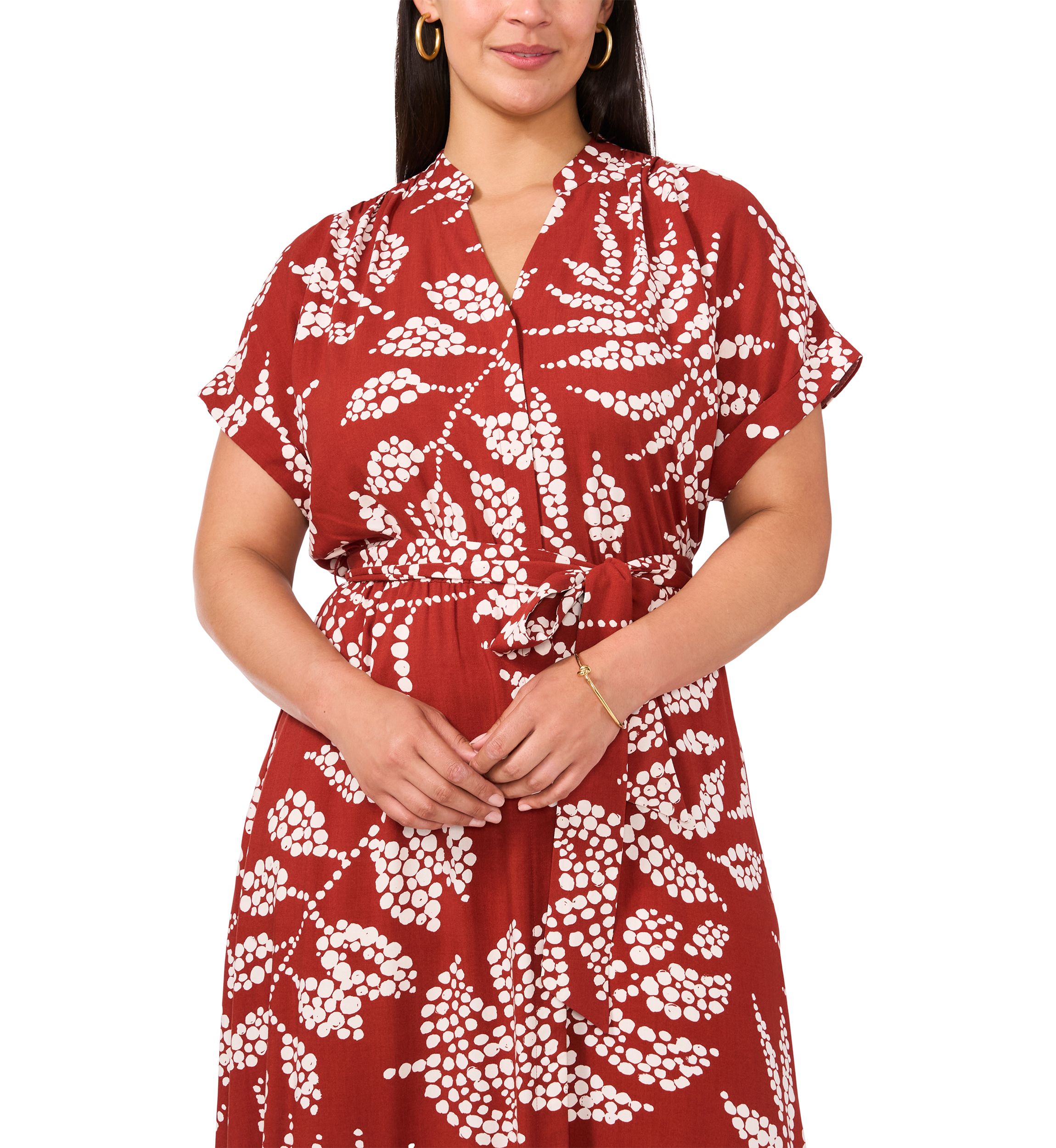 Plus Size V-Neck Maxi Dress