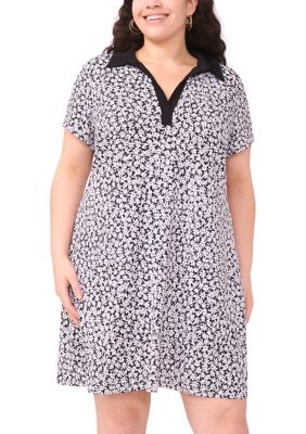 MSK Women's Plus Size Mini Shirtdress, 2XL