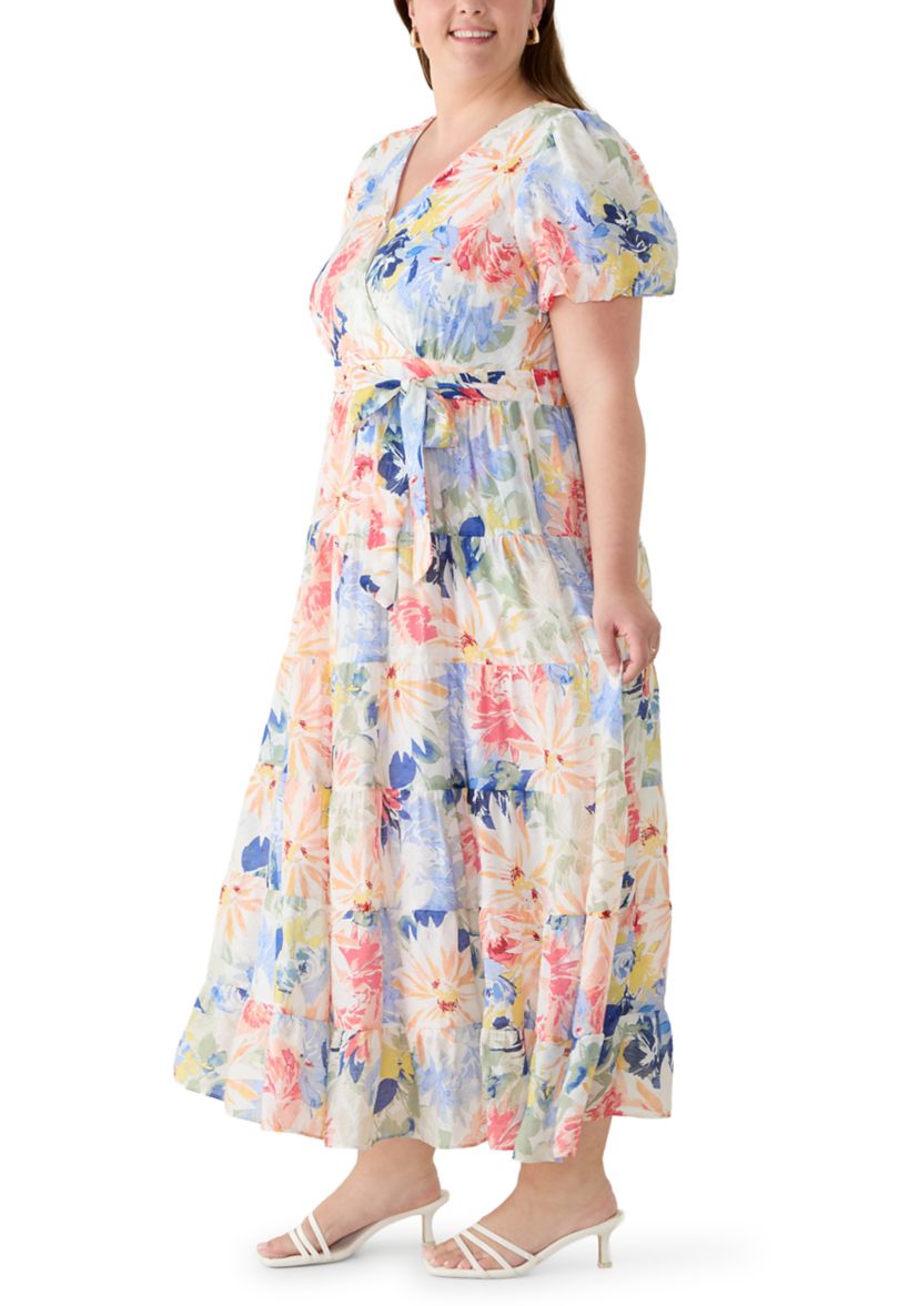 big flower maxi dress Affectionate Feeling Floral Smocked Maxi Dress in Orange