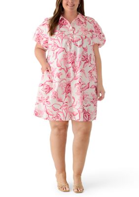 MSK Women's Plus Size Puff Sleeve Mini Dress, 3X