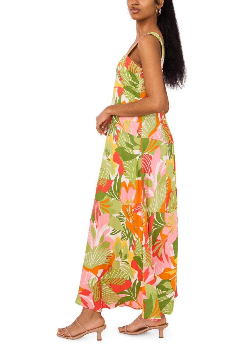 Msk Women's Salted Lime Smocked Back Maxi Dress, XL