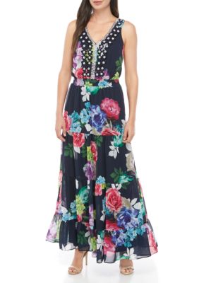 MSK Sleeveless Printed Maxi Dress | belk