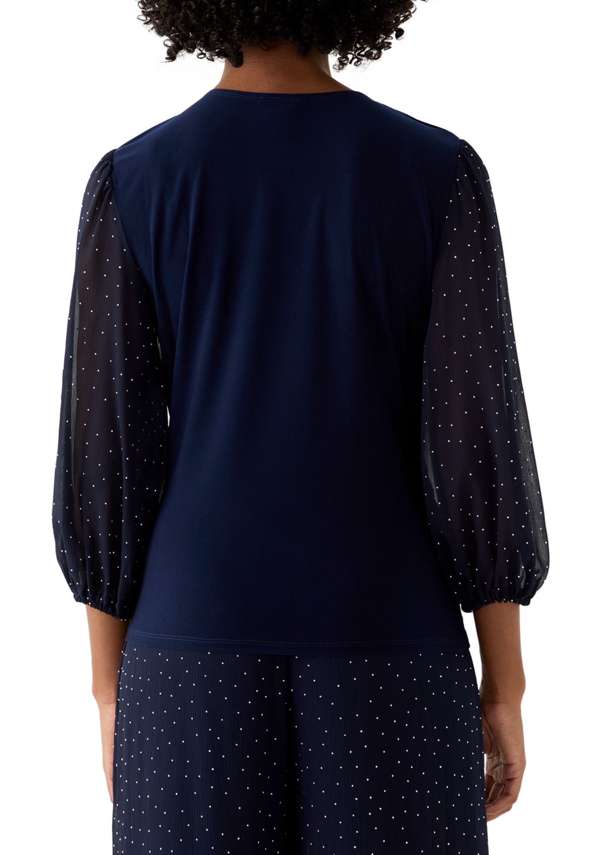 Womens Long Sleeve V-Neck Top