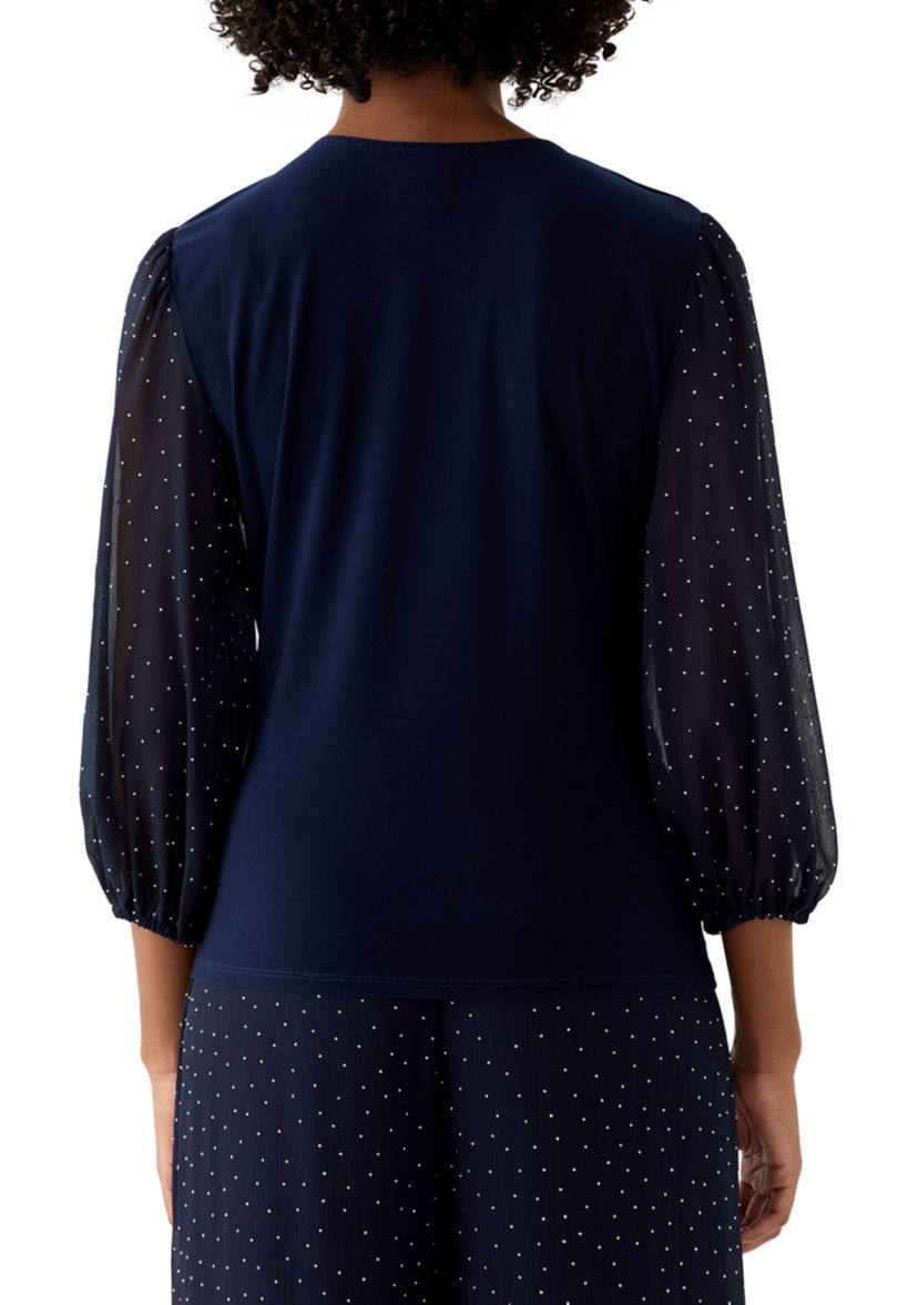 Womens Long Sleeve V-Neck Top