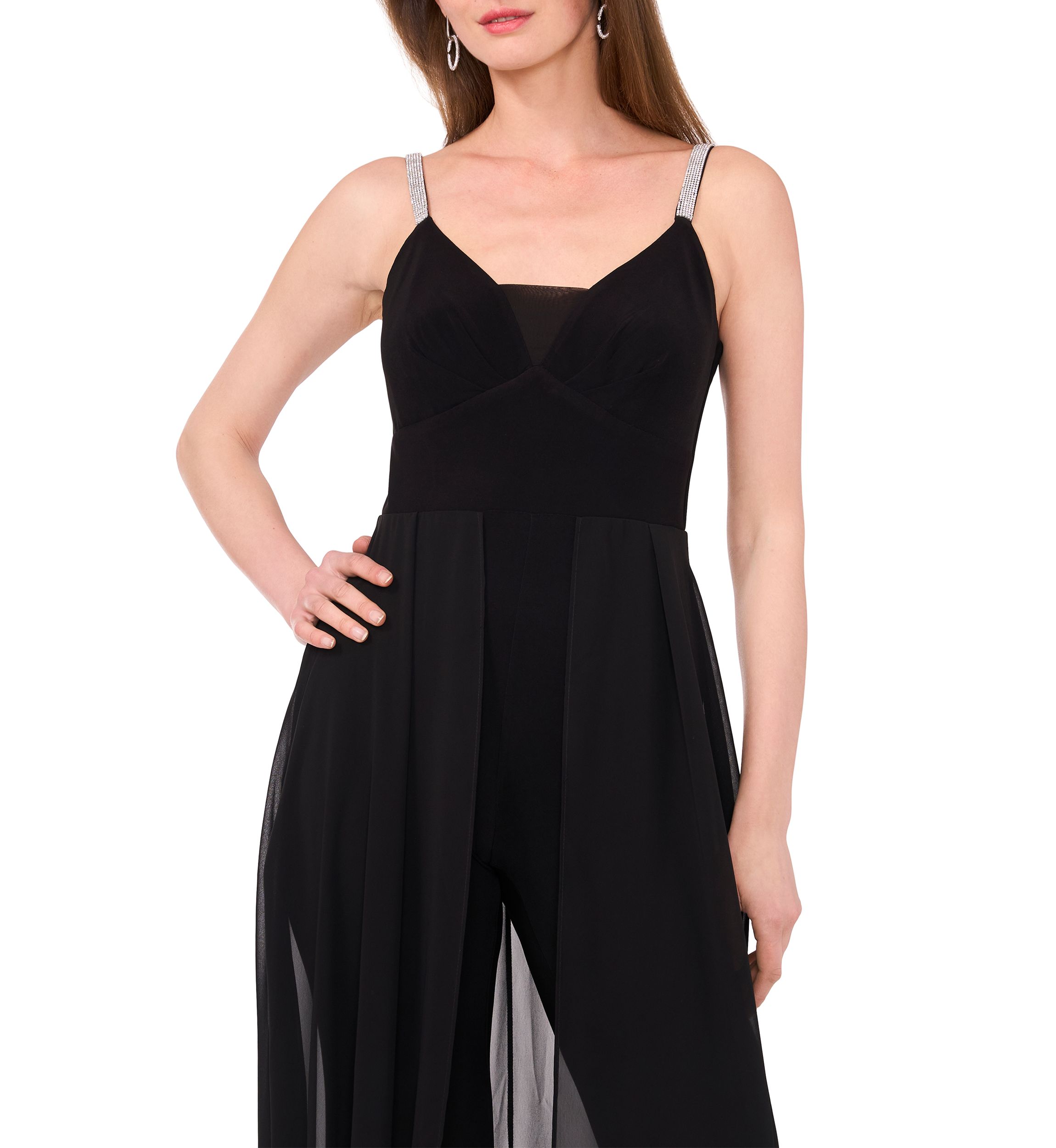 Womens Solid Sleeveless Jumpsuit