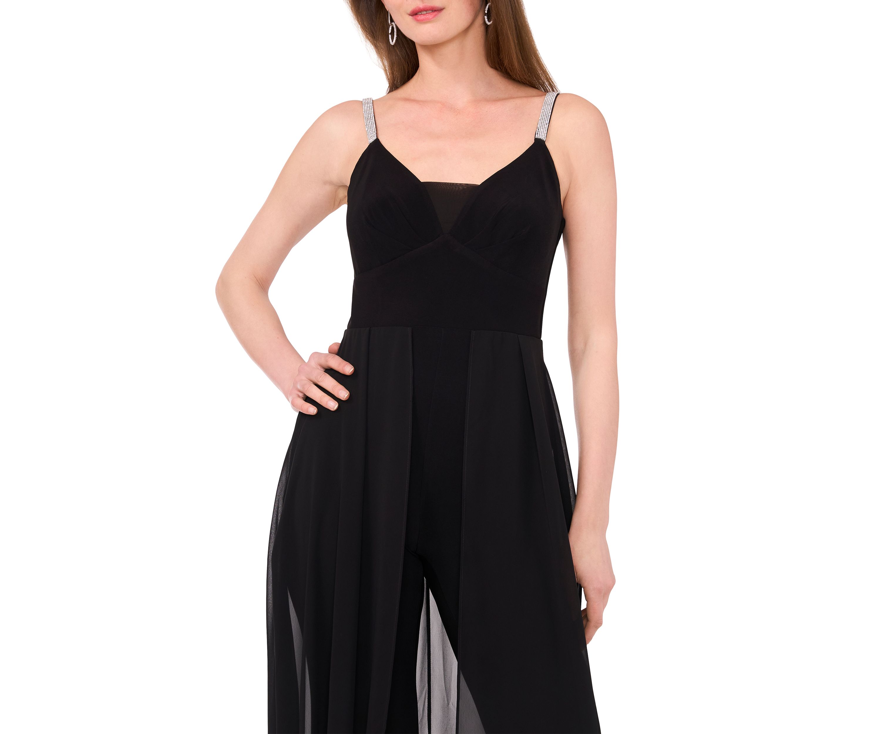 Womens Solid Sleeveless Jumpsuit