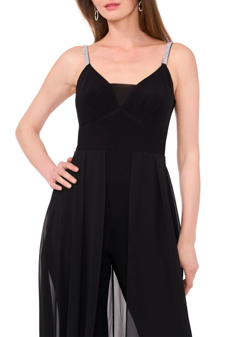 Womens Solid Sleeveless Jumpsuit