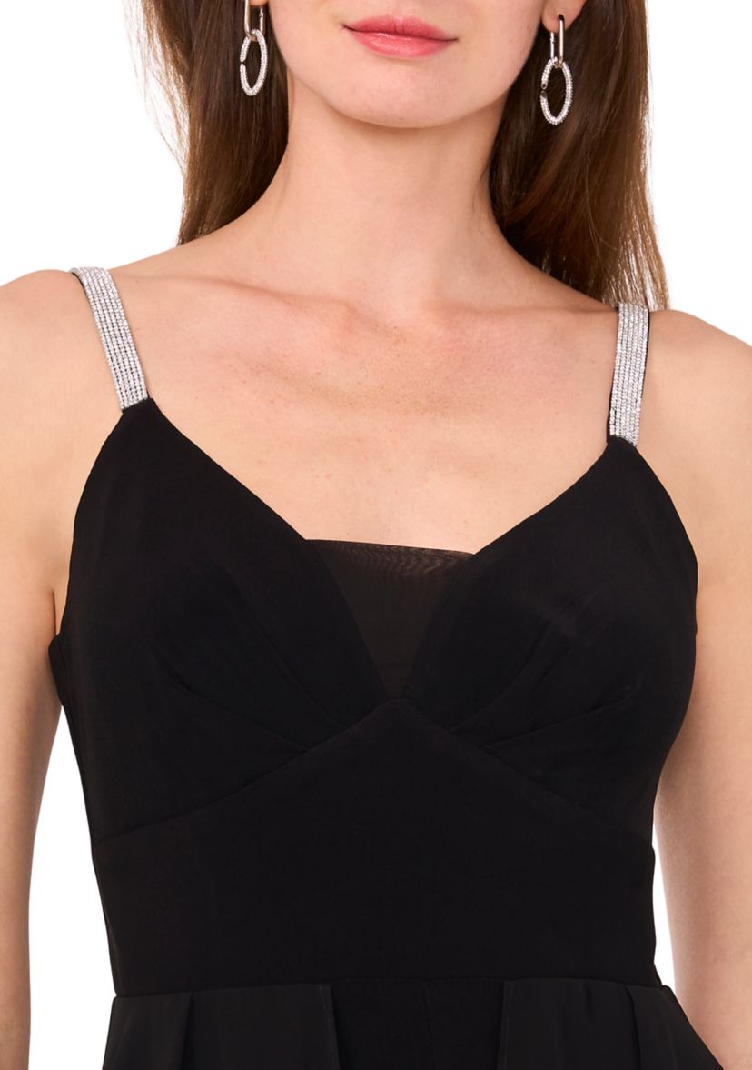 Womens Solid Sleeveless Jumpsuit