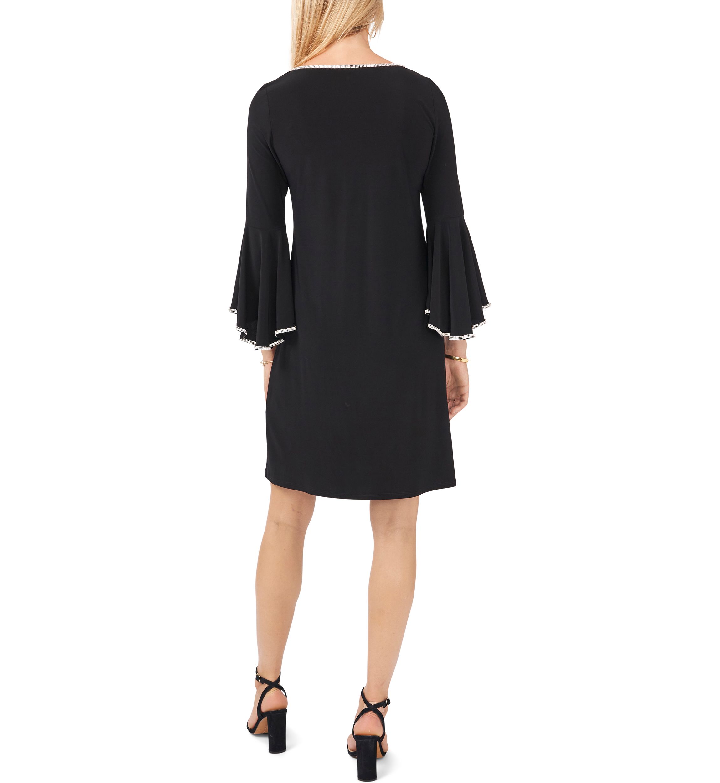 Womens Boat Neck Solid Dress
