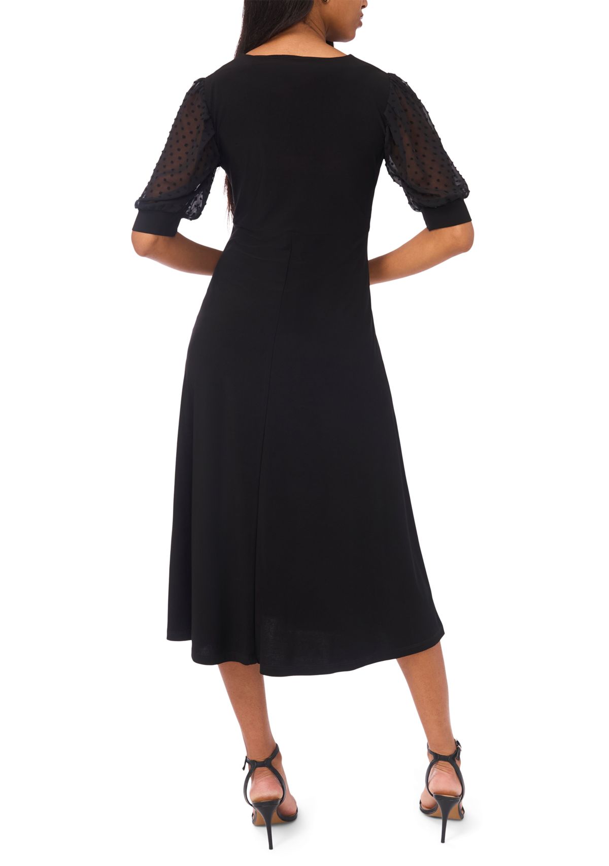 Womens Short Sleeve Twist Midi Dress