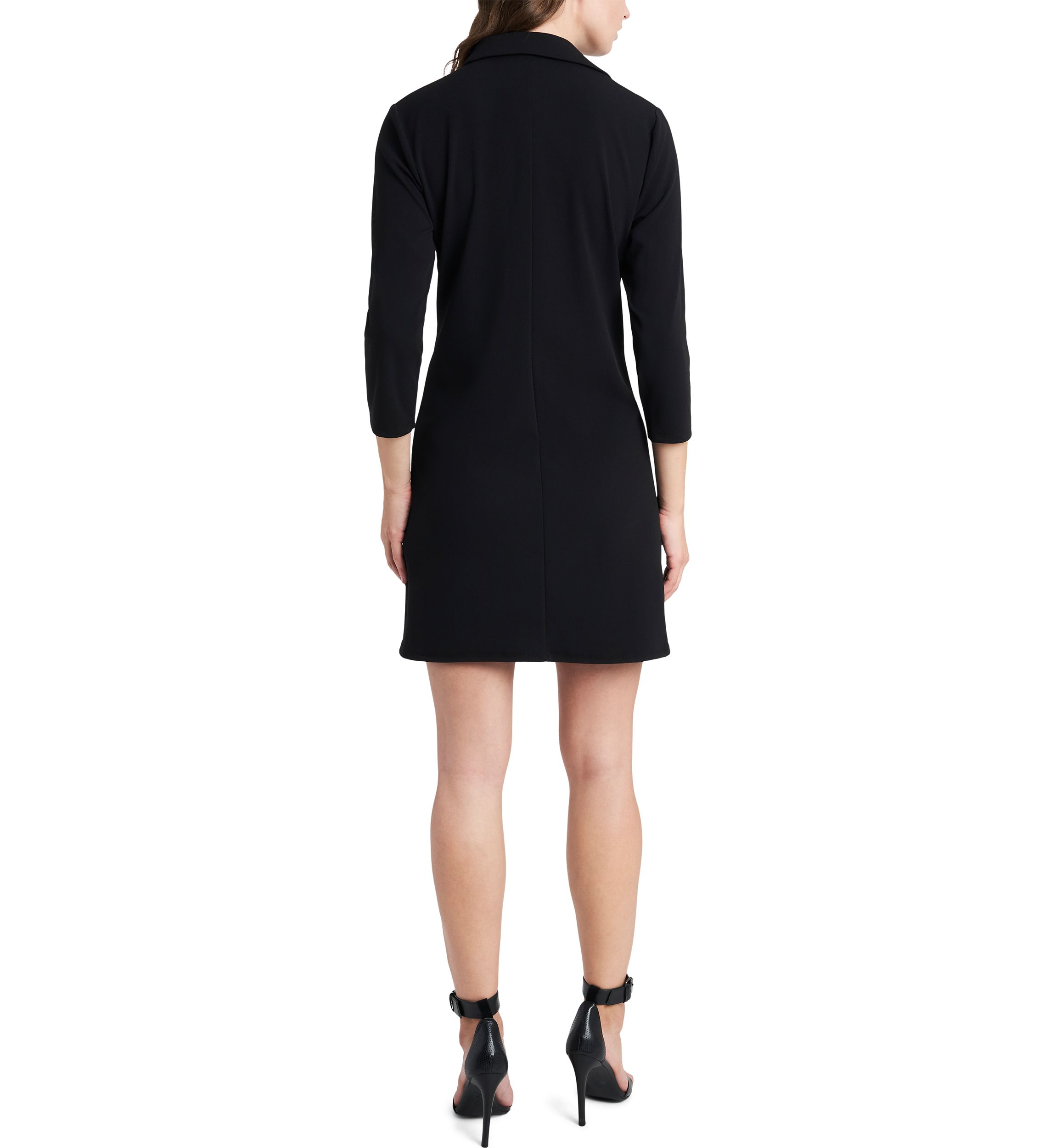 Womens Grommet Pocket Solid Dress