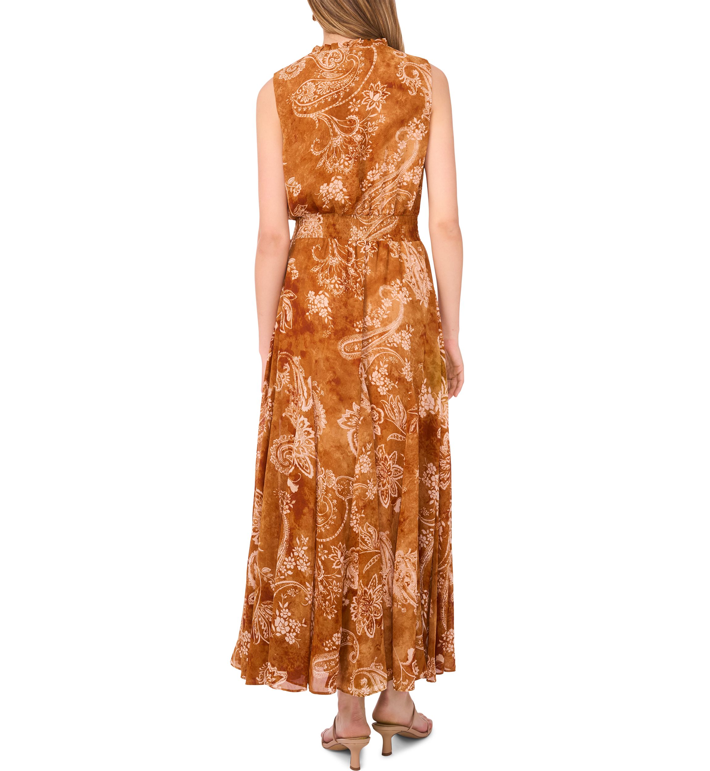 Womens Printed Sleeveless Dress
